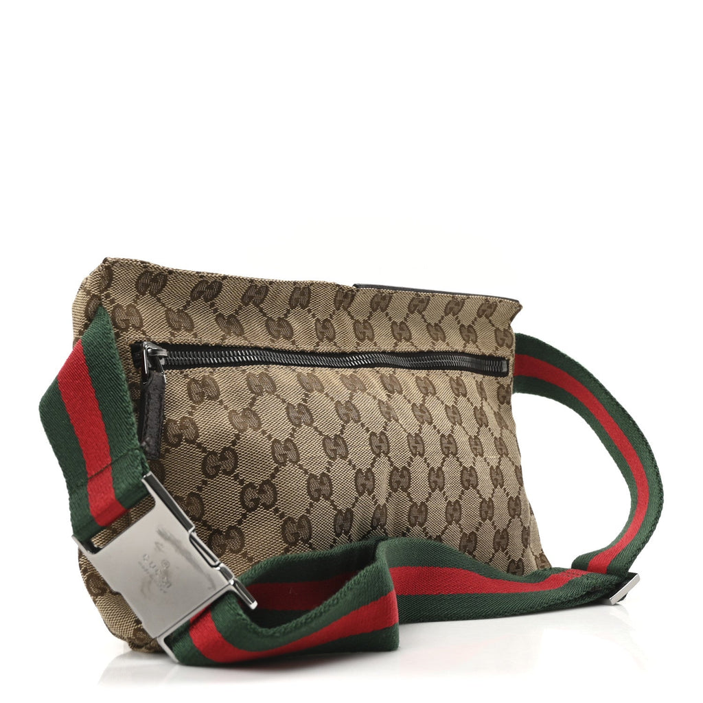 Monogram Web Belt Bag Dark Brown