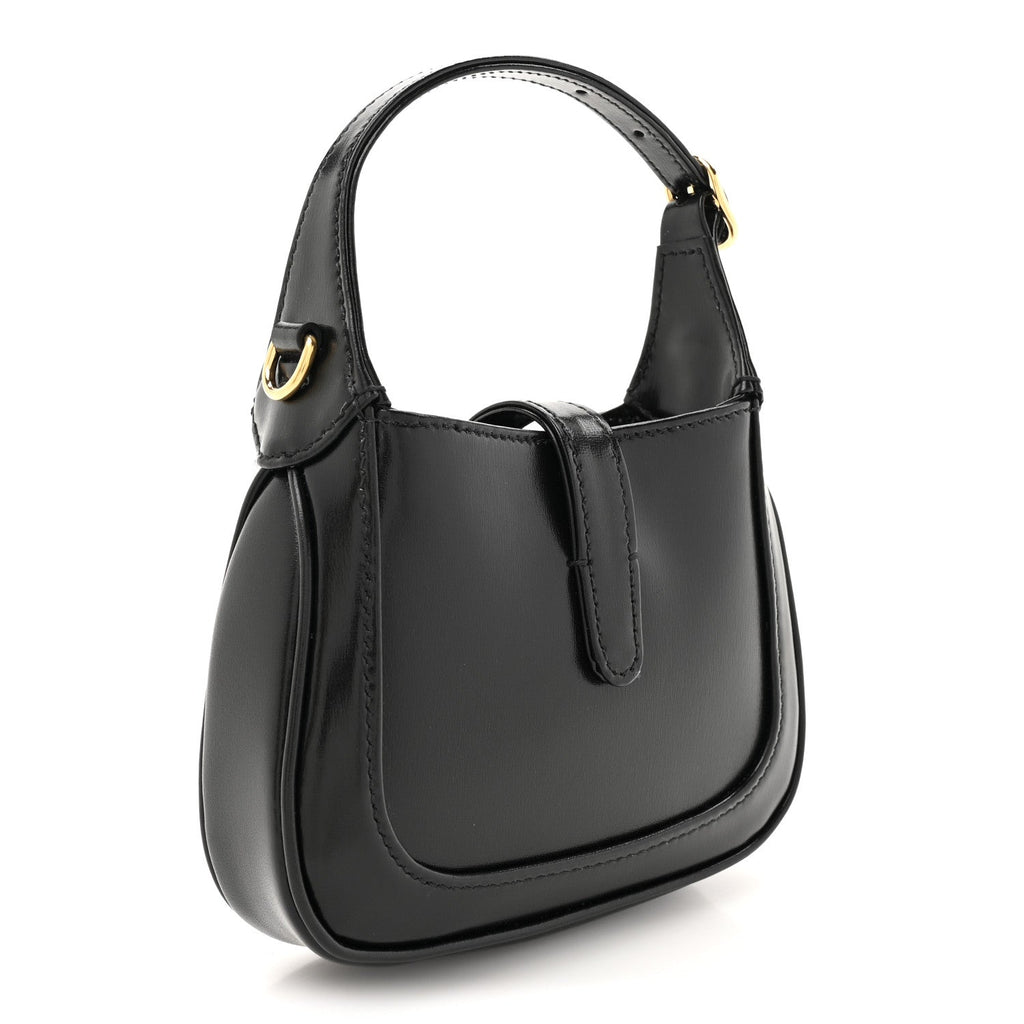 Boarded Dyana Lux Calfskin Super Mini Jackie 1961 Hobo Black