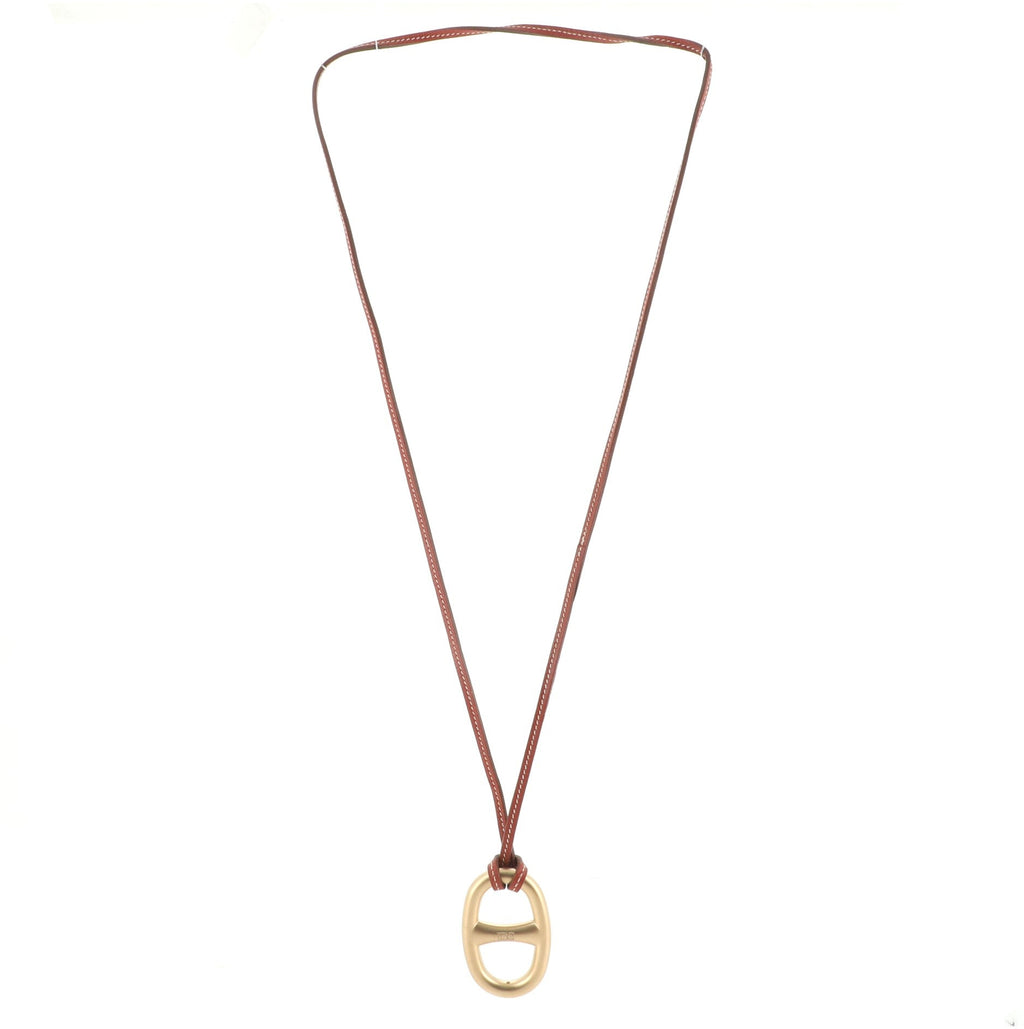Chaine d'Ancre Pendant Necklace Metal and Leather