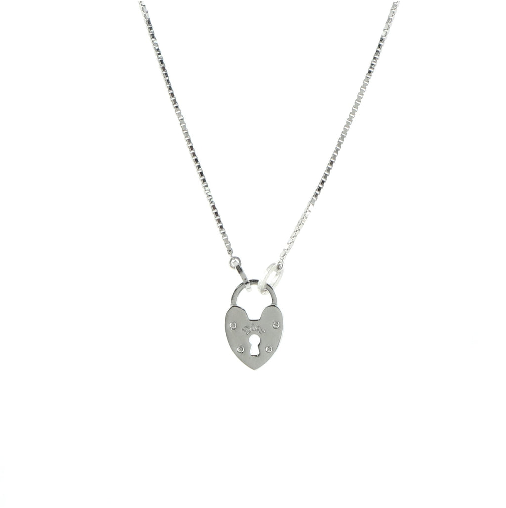 Heart Lock Pendant Necklace Metal