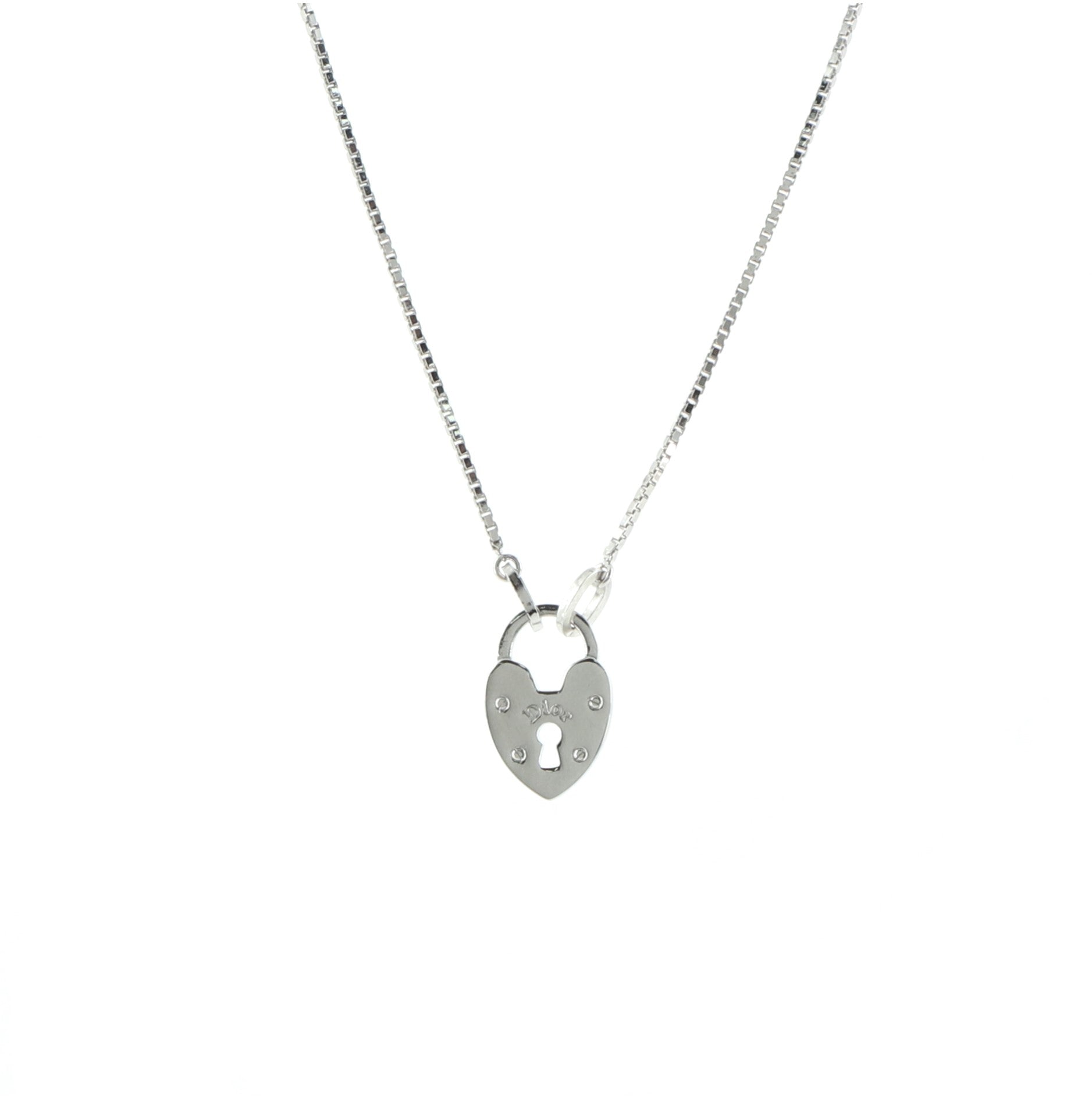 Heart Lock Pendant Necklace Metal