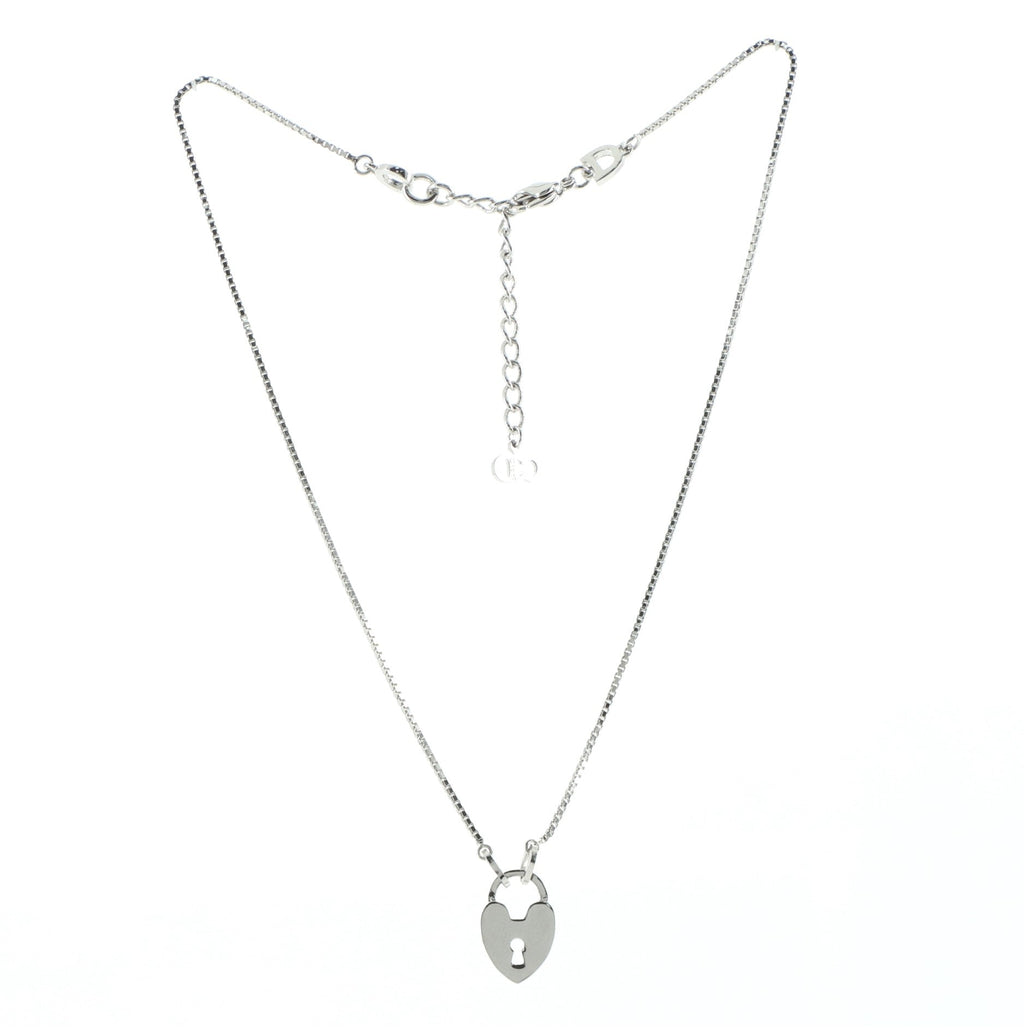 Heart Lock Pendant Necklace Metal