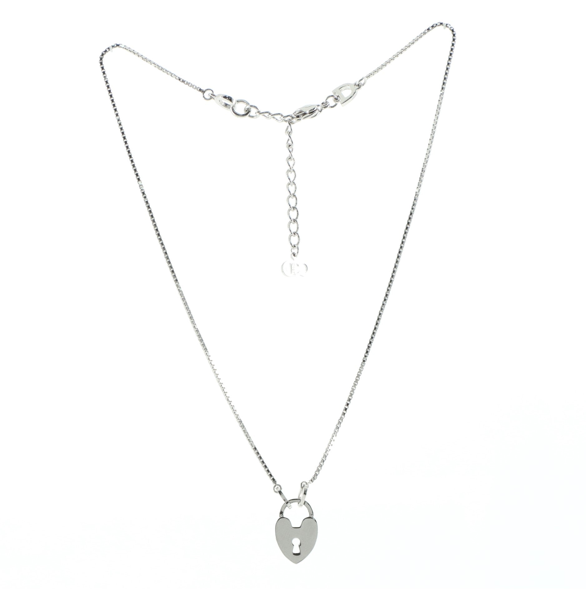 Heart Lock Pendant Necklace Metal