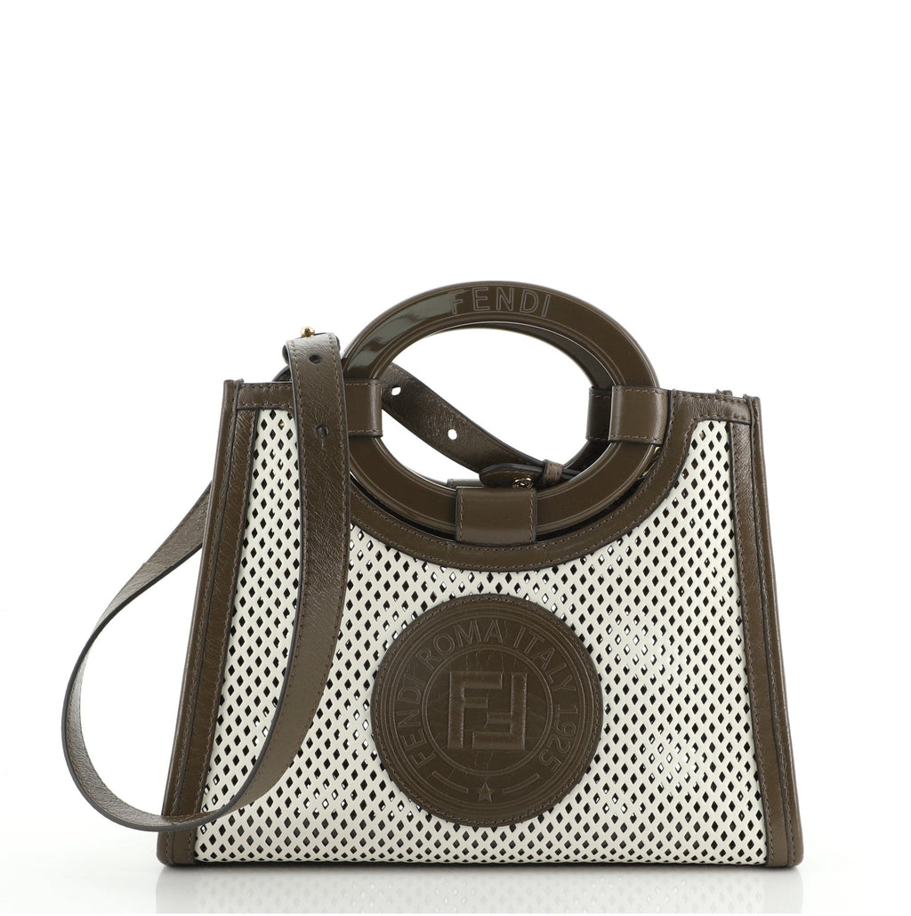 Runaway Shopper Tote Perforated Leather Mini
