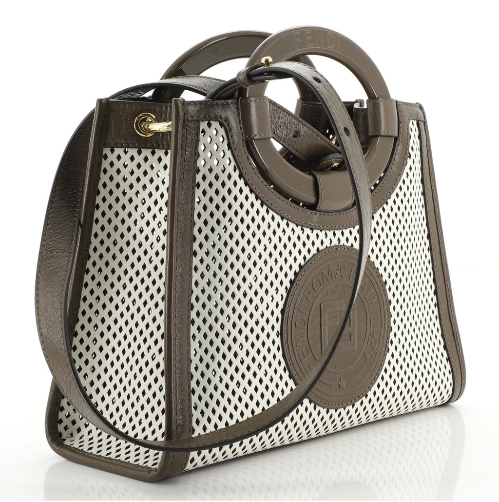 Runaway Shopper Tote Perforated Leather Mini