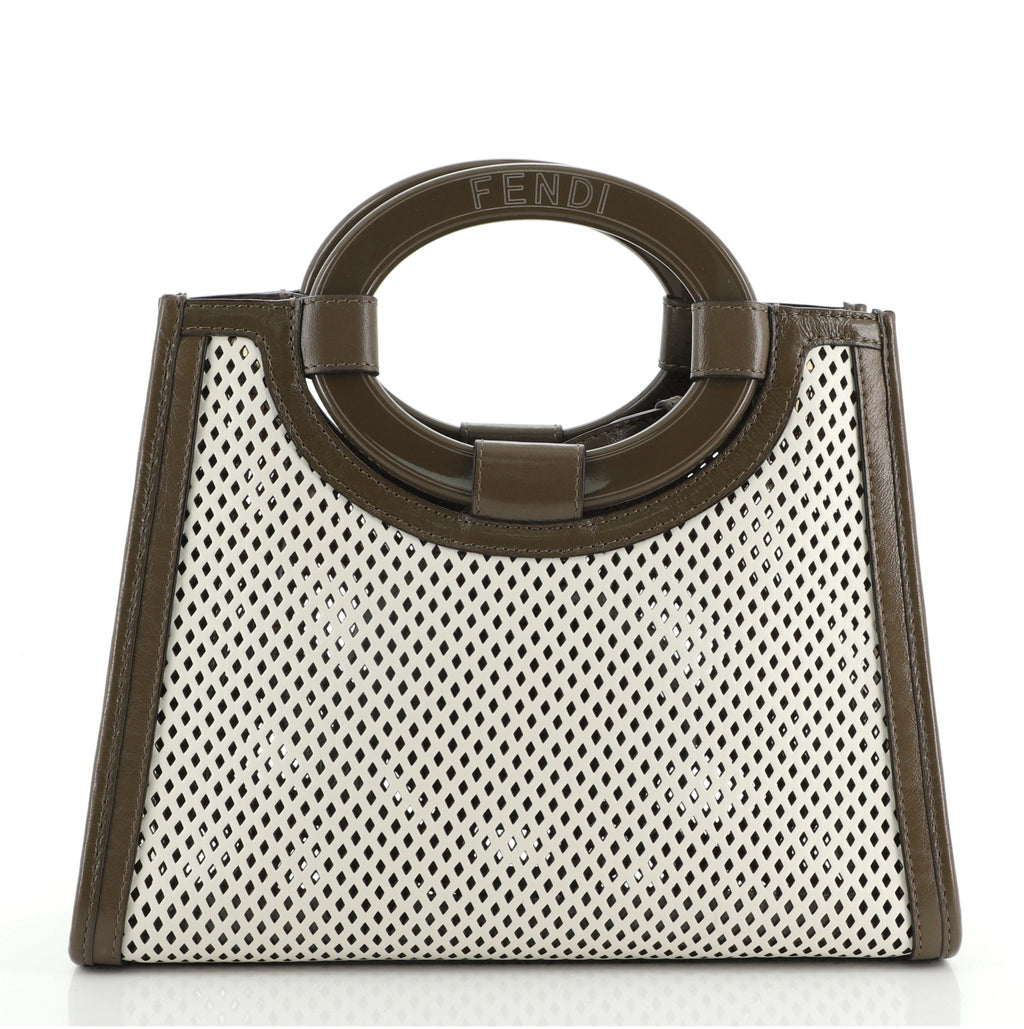 Runaway Shopper Tote Perforated Leather Mini
