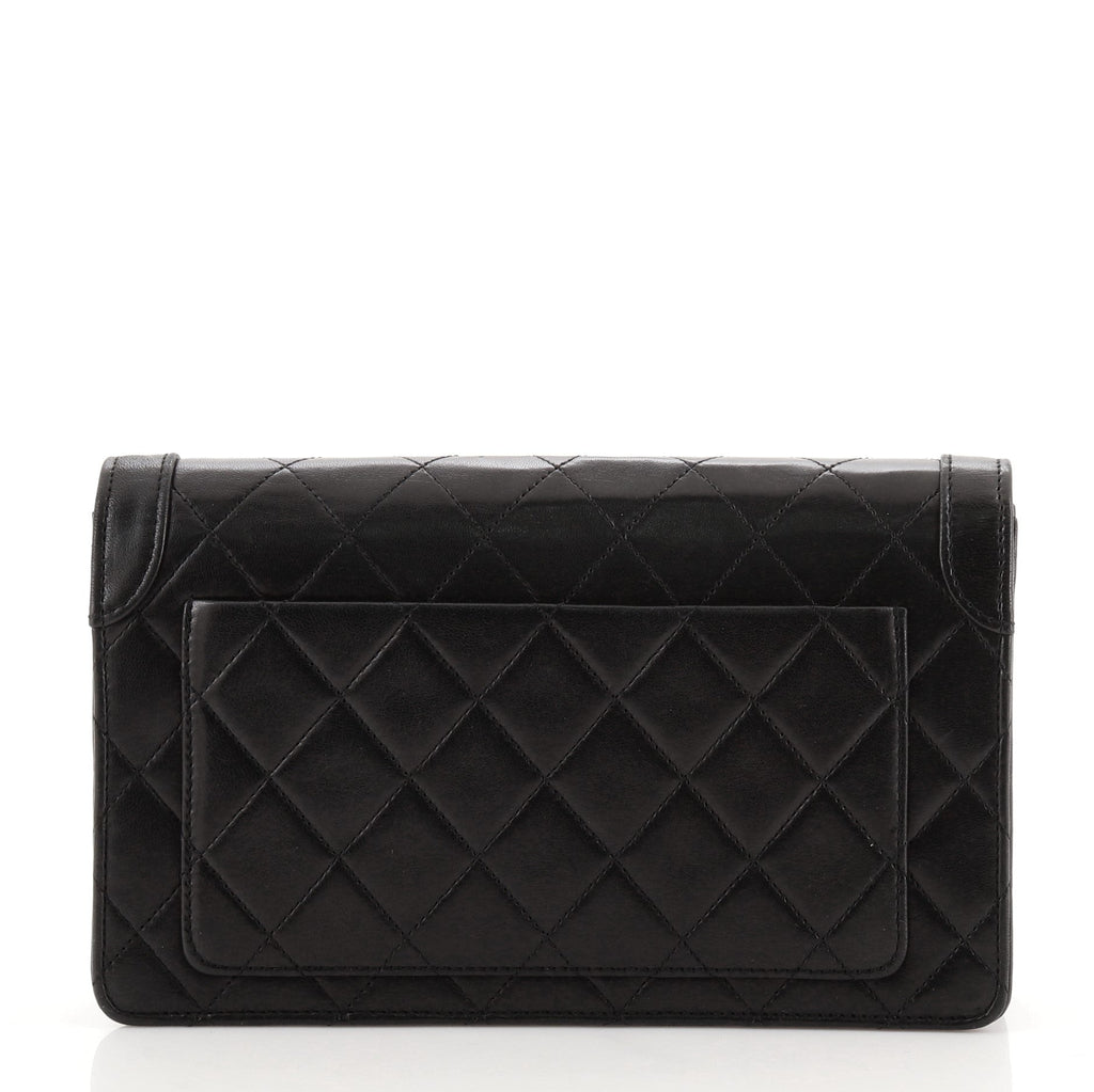 Vintage Flap Clutch Quilted Lambskin Small