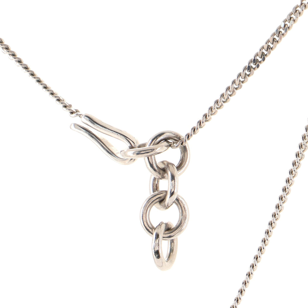 CC Pendant Long Necklace Metal and Enamel