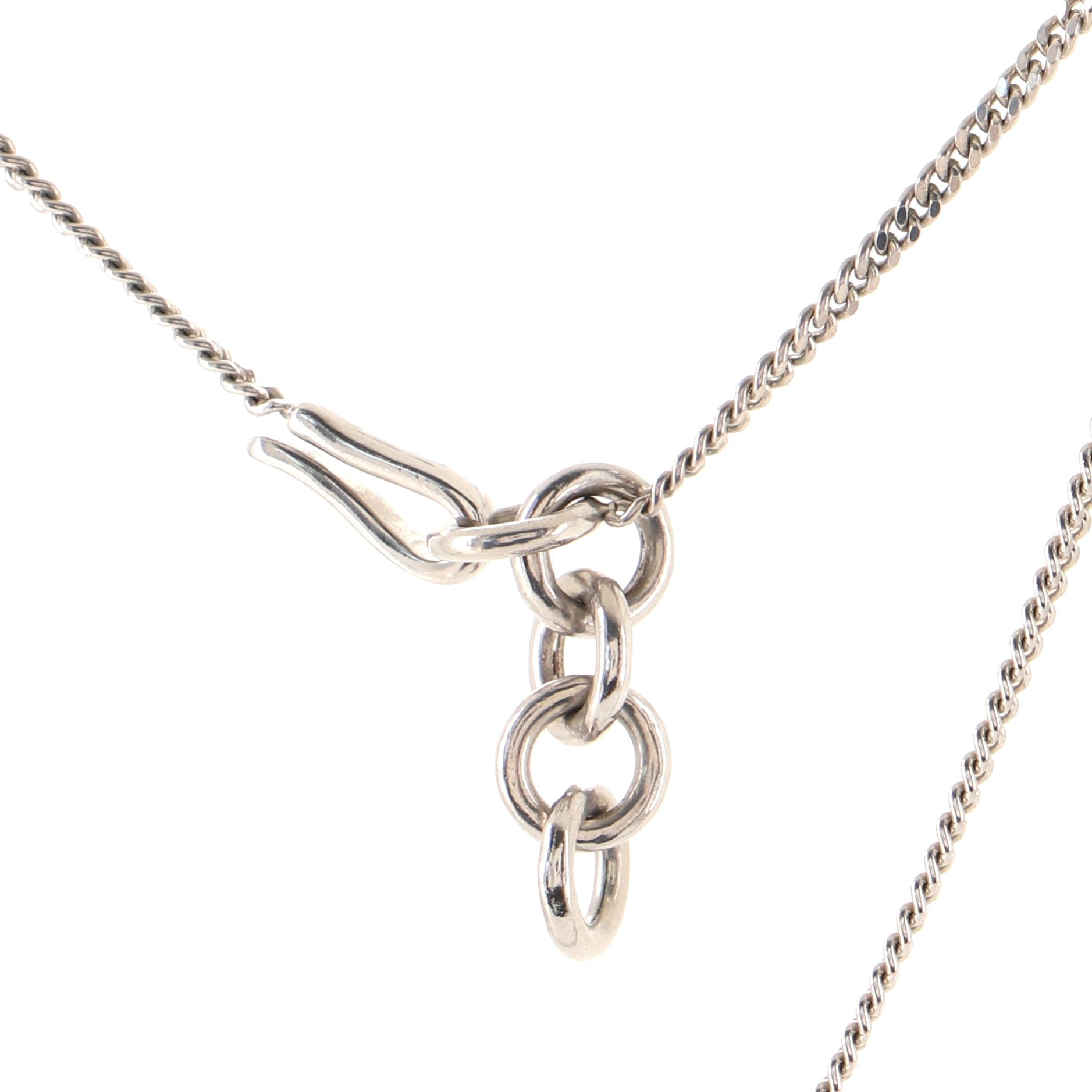 CC Pendant Long Necklace Metal and Enamel