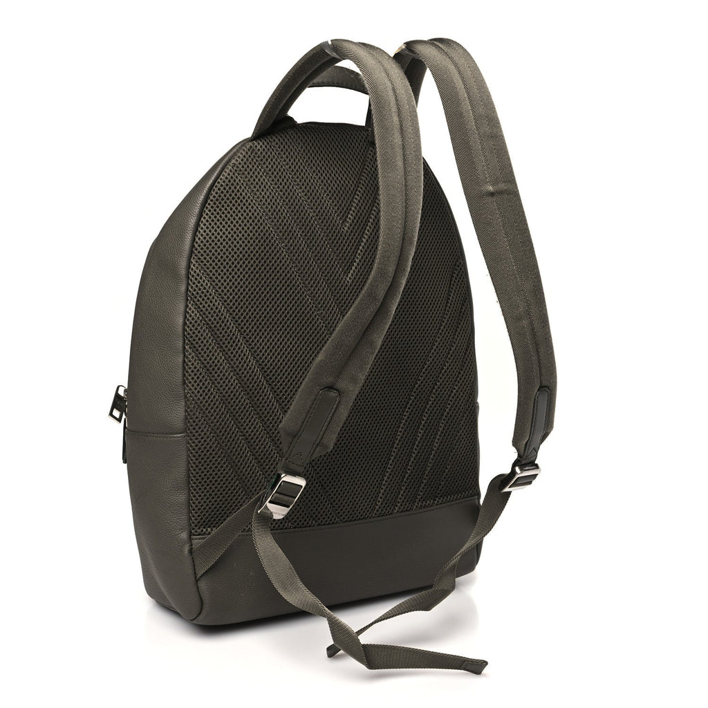 Grained Calfskin Aerogram Takeoff Backpack Grey