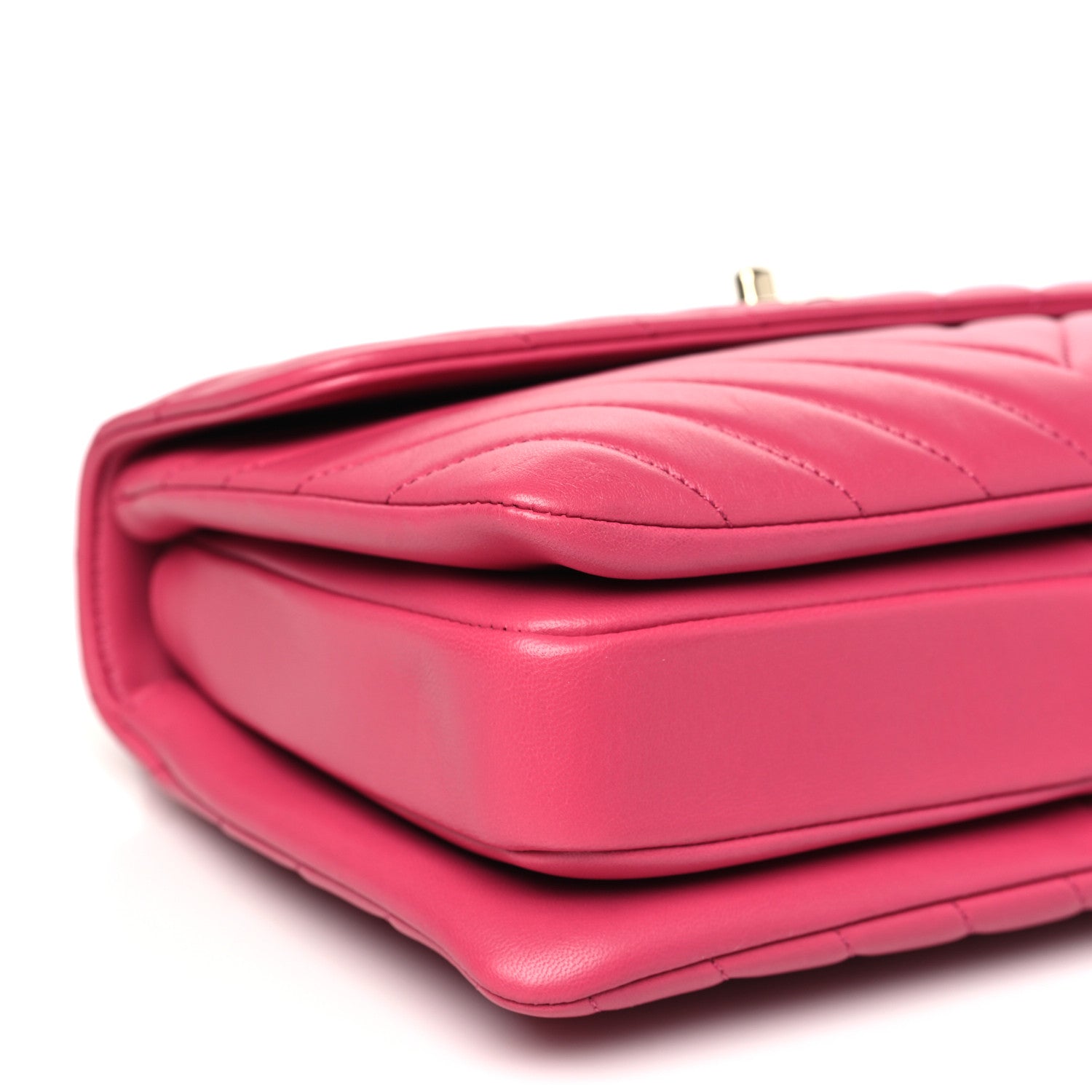 Lambskin Chevron Quilted Small Trendy CC Dual Handle Flap Bag Pink