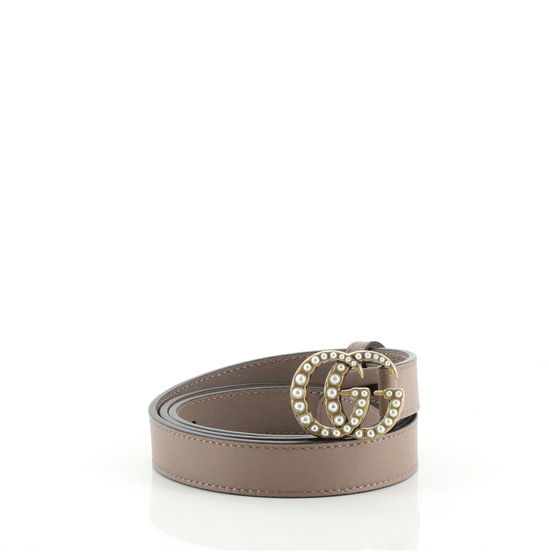 Pearly GG Marmont Belt Leather Thin 85