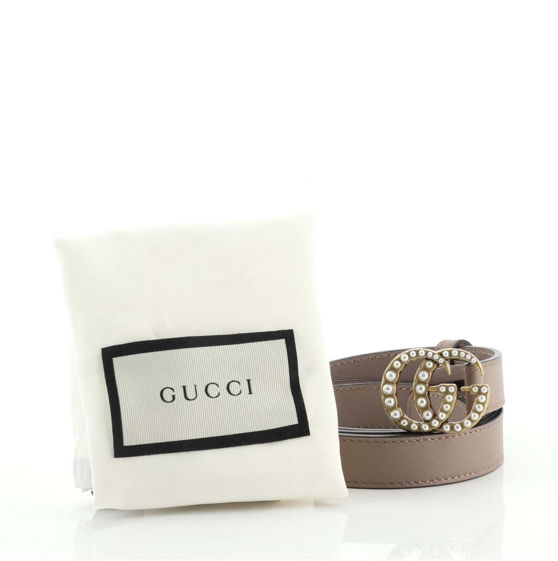 Pearly GG Marmont Belt Leather Thin 85