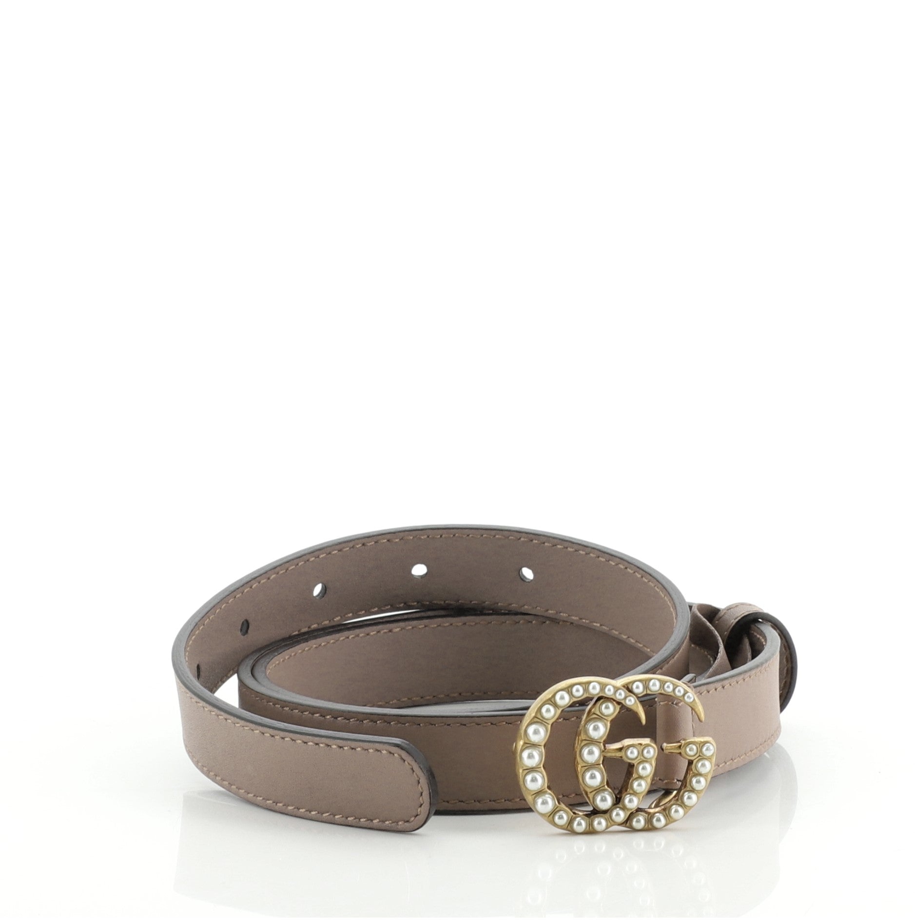 Pearly GG Marmont Belt Leather Thin 85
