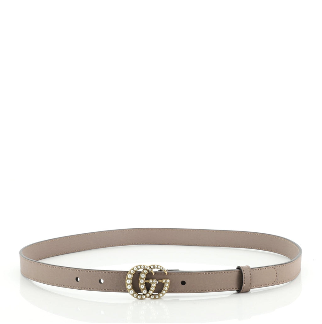 Pearly GG Marmont Belt Leather Thin 85
