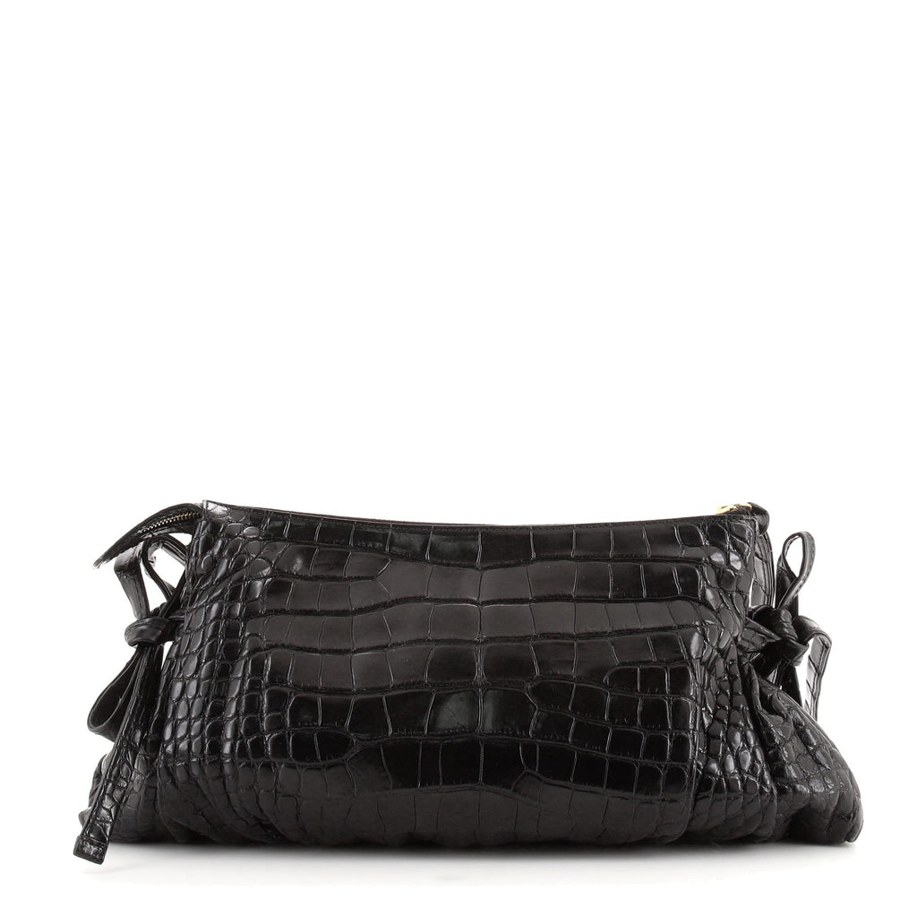 Hysteria Zip Clutch Crocodile Large