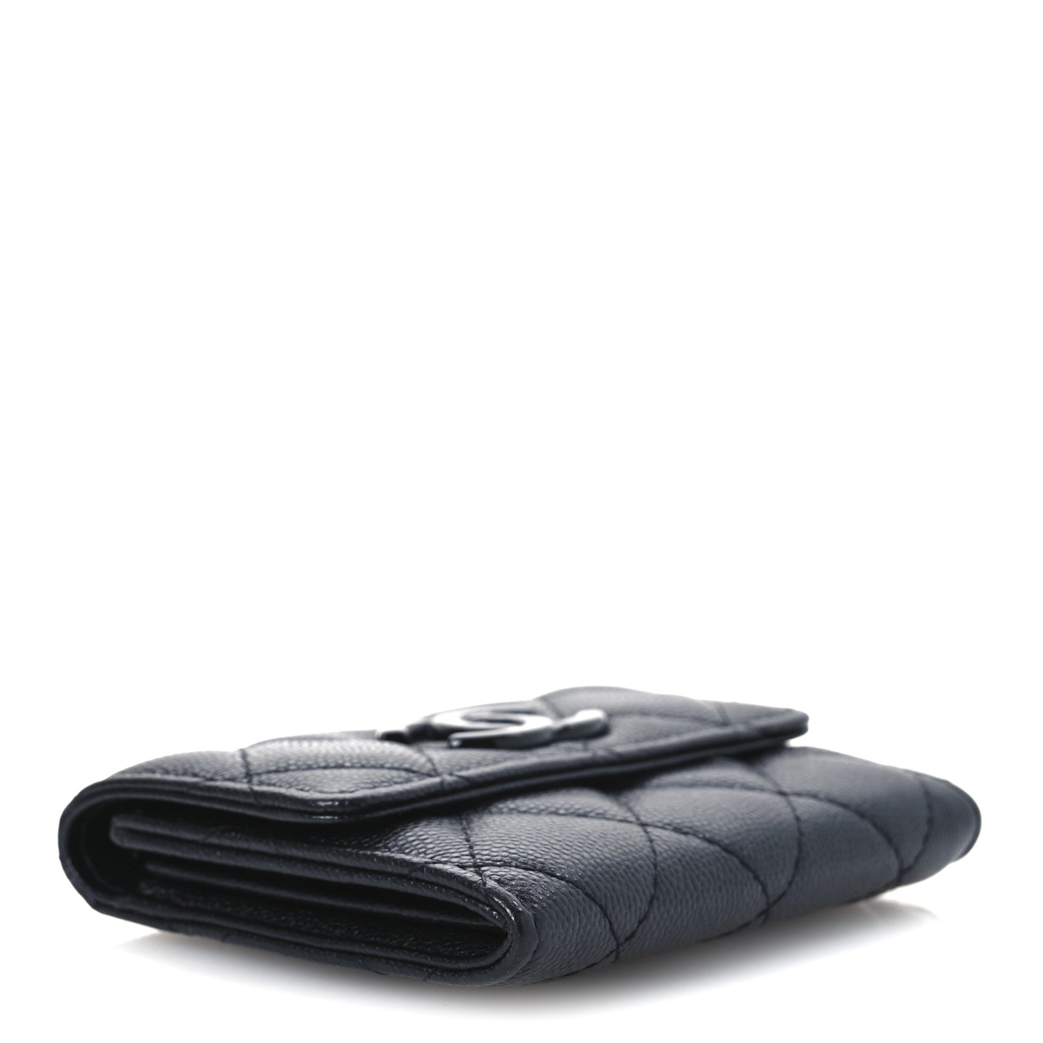 Caviar Quilted Flap  Holder So Black
