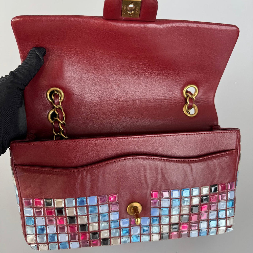 Chanel Runway Mosaic Medium Flap Bag in Red and Multicolor