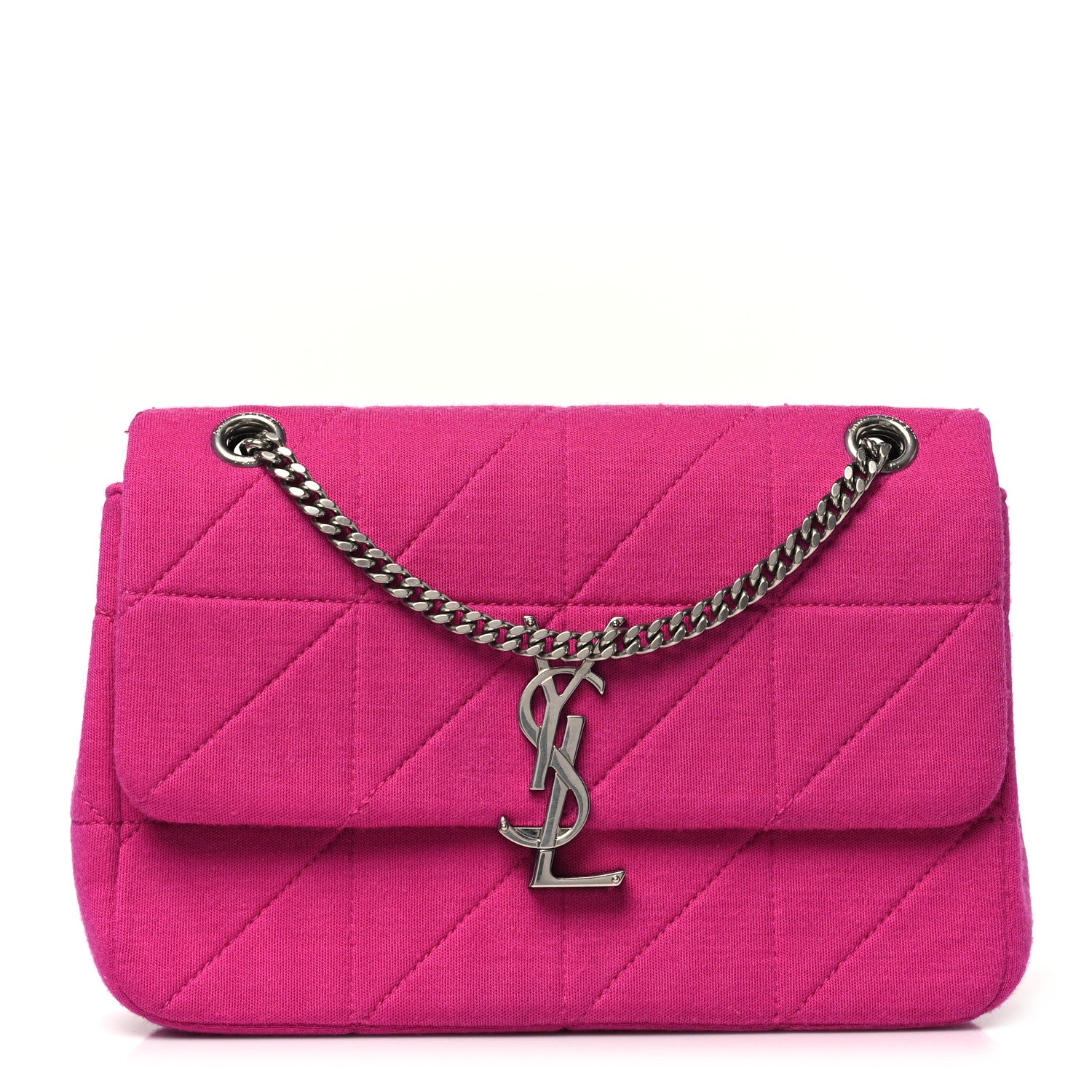 Jersey Wool Patchwork Monogram Medium Jamie Fuchsia