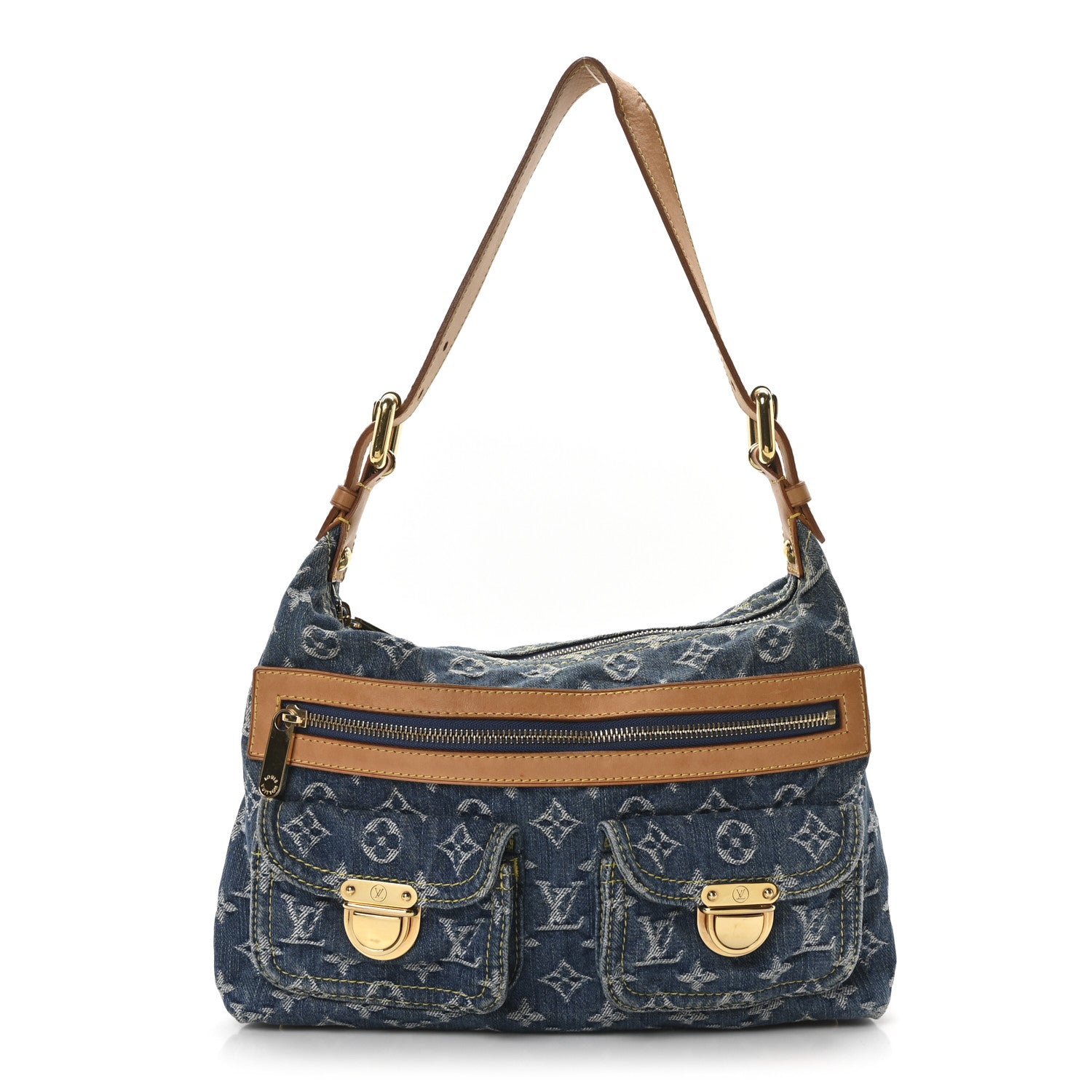 Monogram Denim Baggy PM Blue