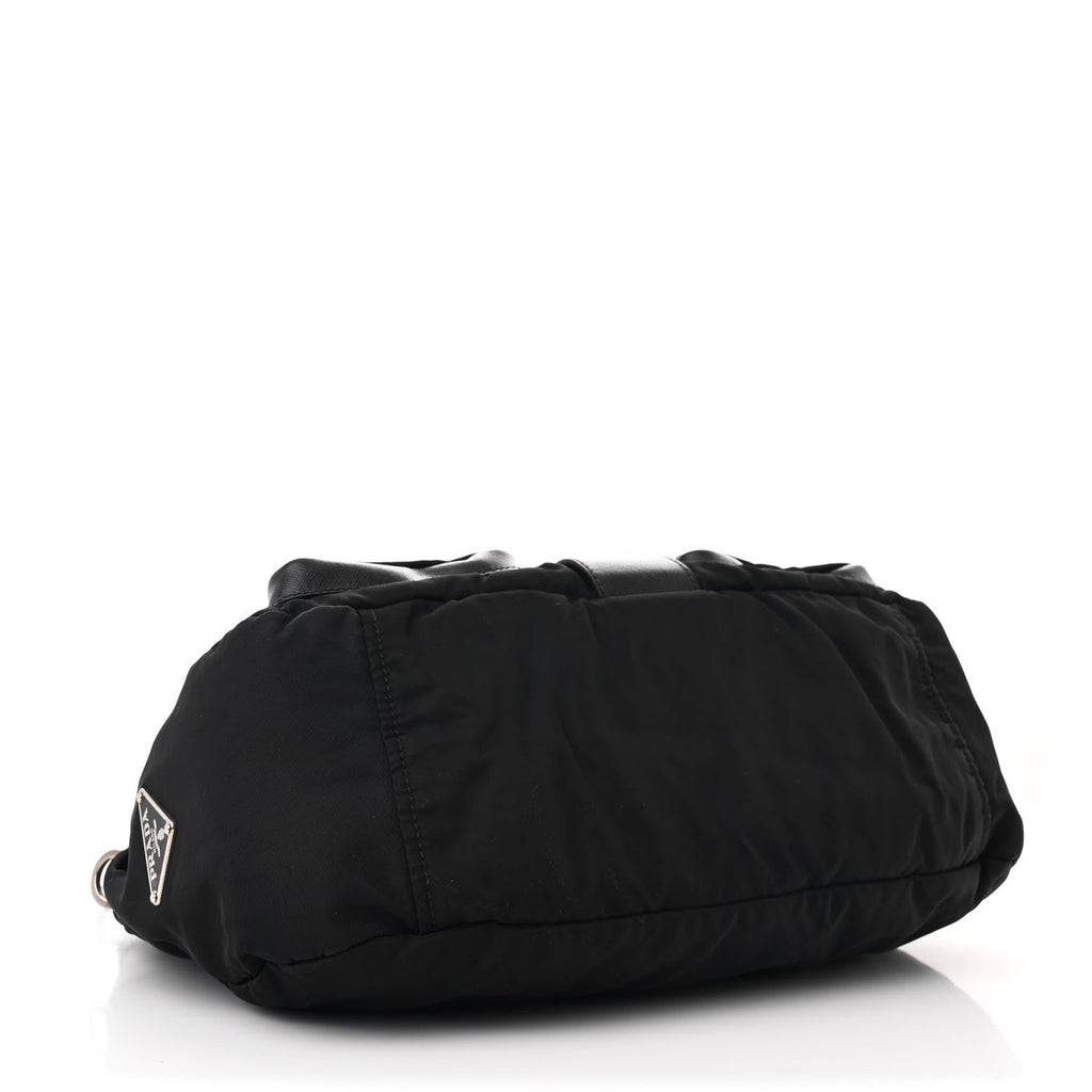 Nylon Saffiano Vela Messenger Bag Black