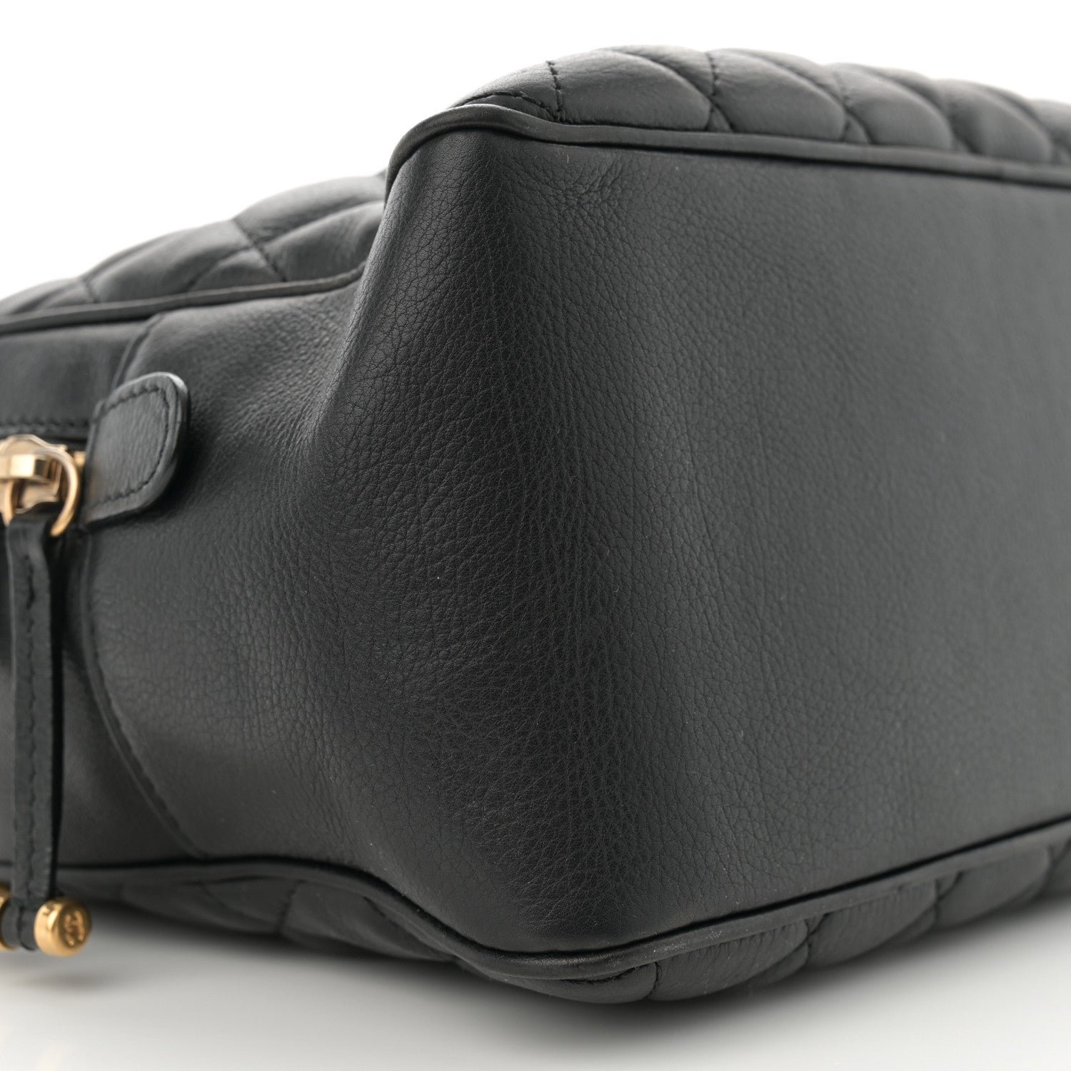 Calfskin Quilted CC Medium Vanity Case Black