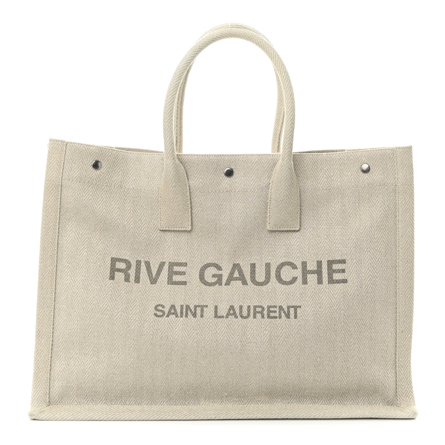 Cotton Linen Rive Gauche Tote Light Shell
