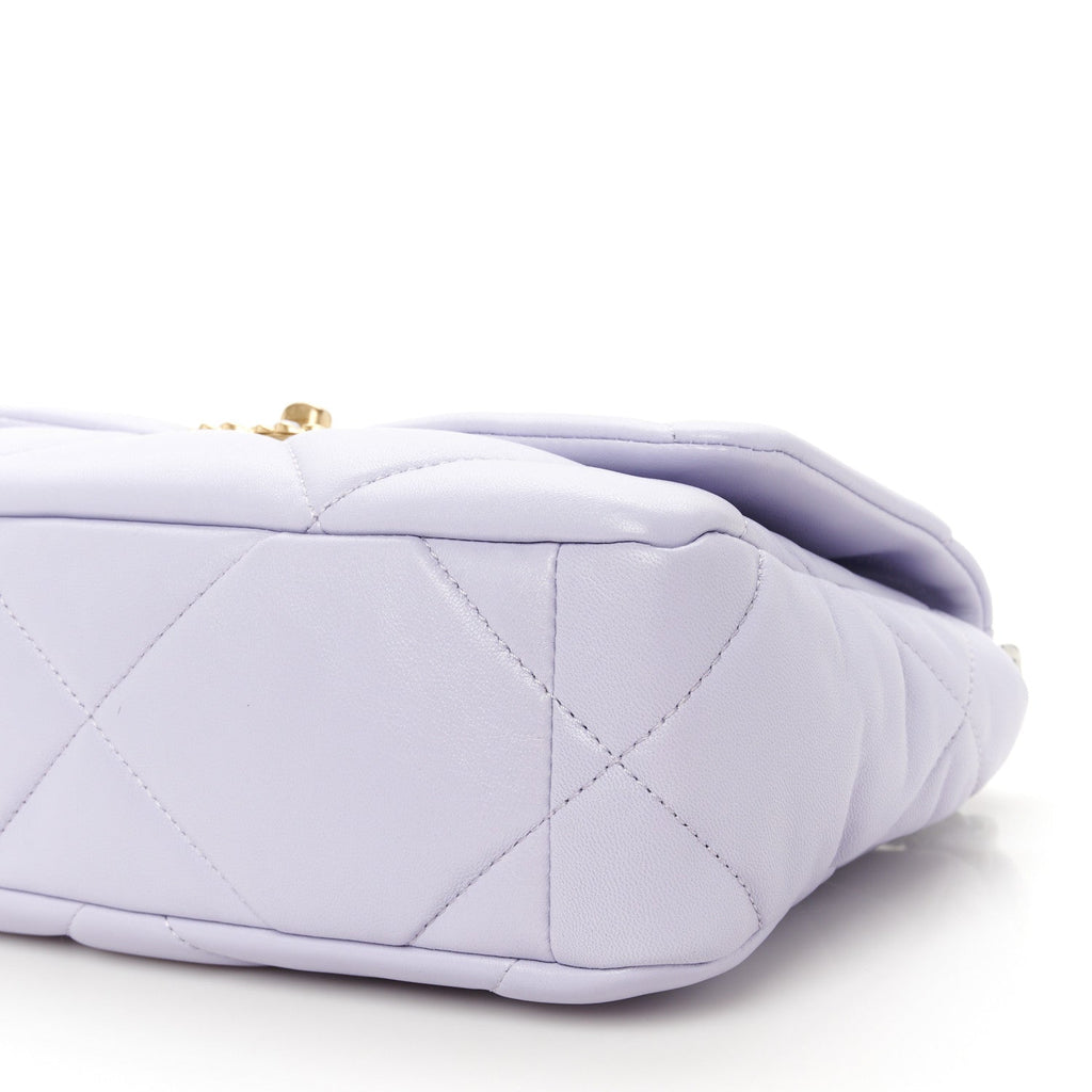 Lambskin Quilted Medium Chanel 19 Flap Light Purple