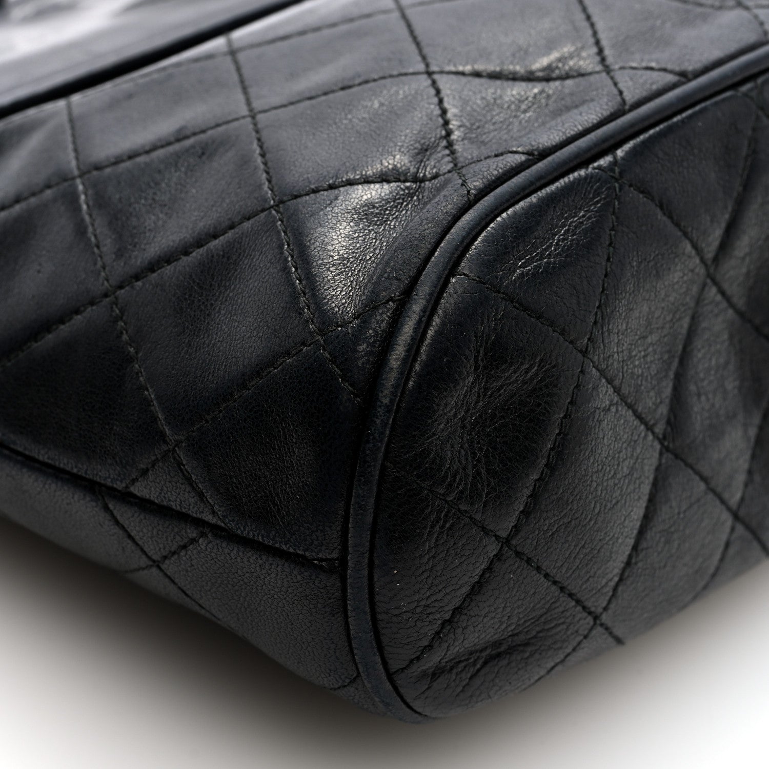 Lambskin Quilted CC Tassel Shoulder Flap Bag Black