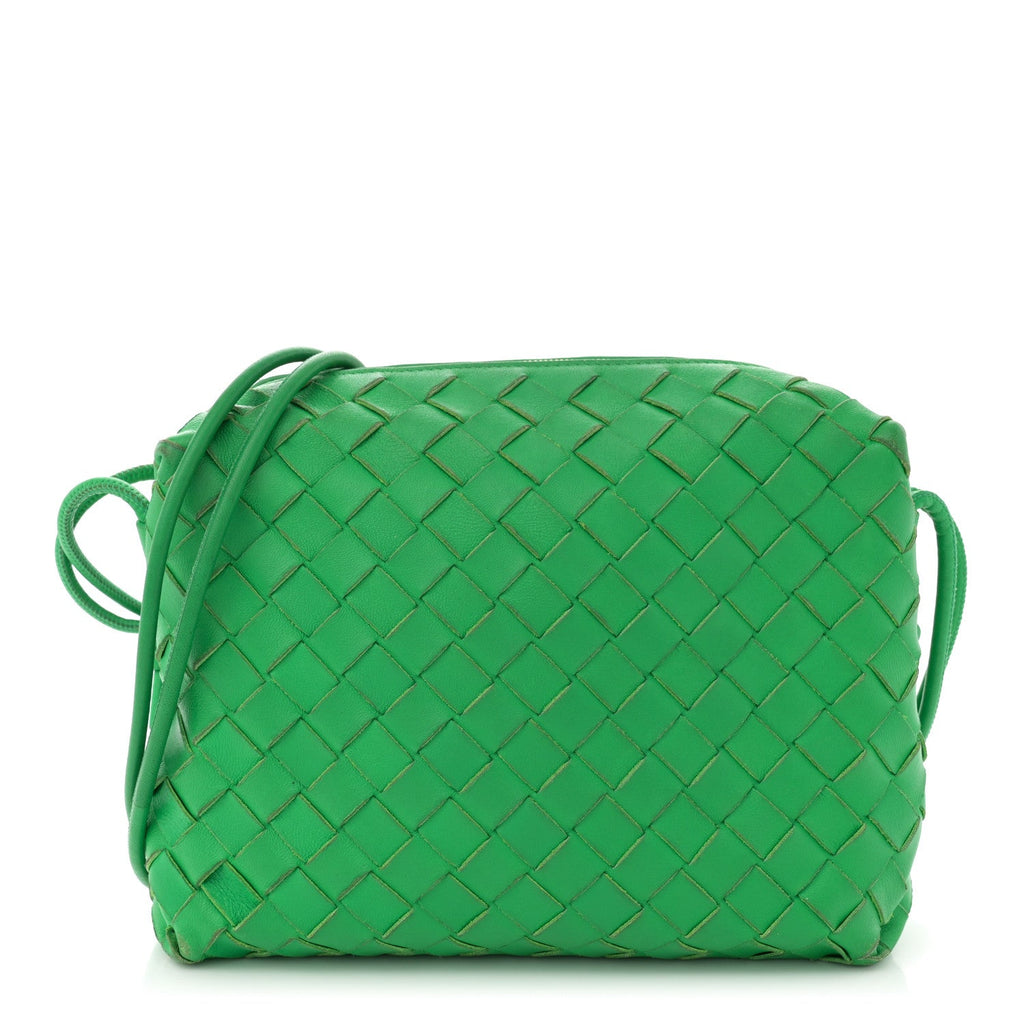Nappa Intrecciato Small Loop Camera Bag Parakeet
