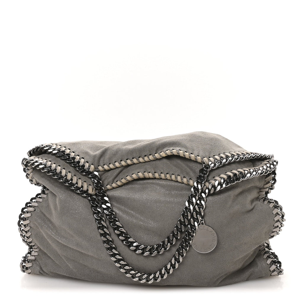 Shaggy Deer Falabella Fold Over Tote Grey
