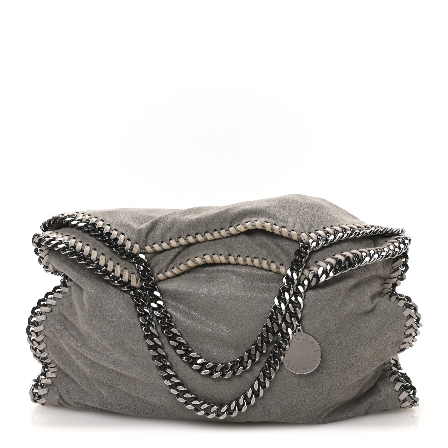 Shaggy Deer Falabella Fold Over Tote Grey