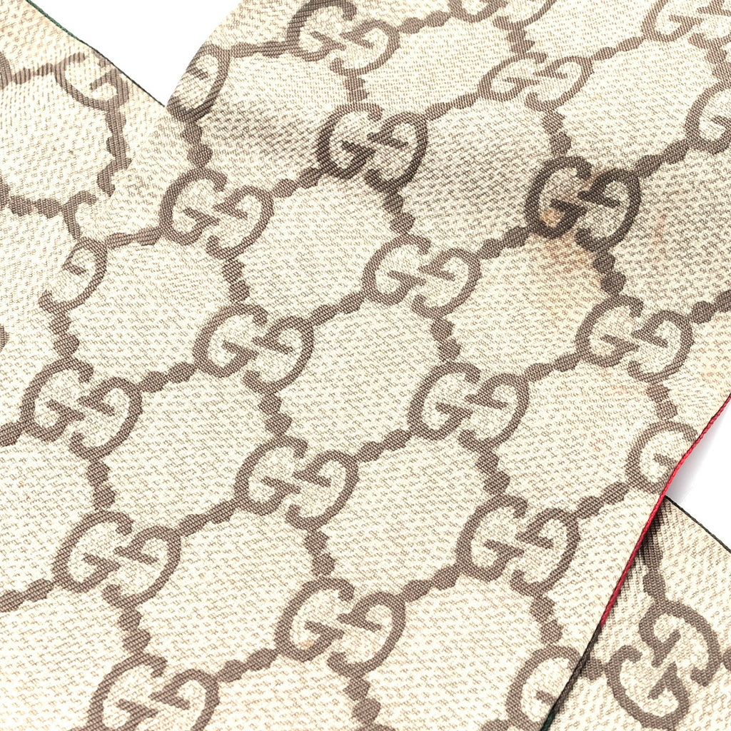 Silk Stripe Head Scarf Brown
