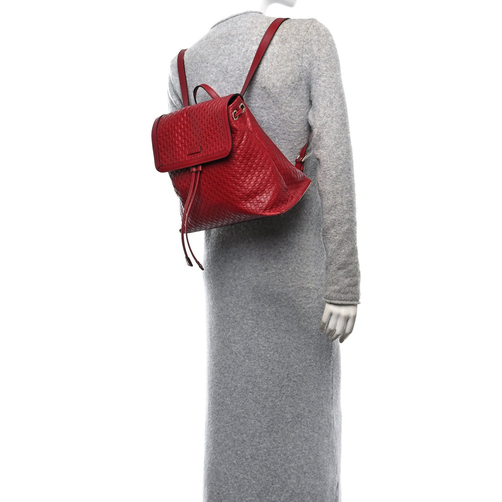 Microguccissima Drawstring Backpack Red