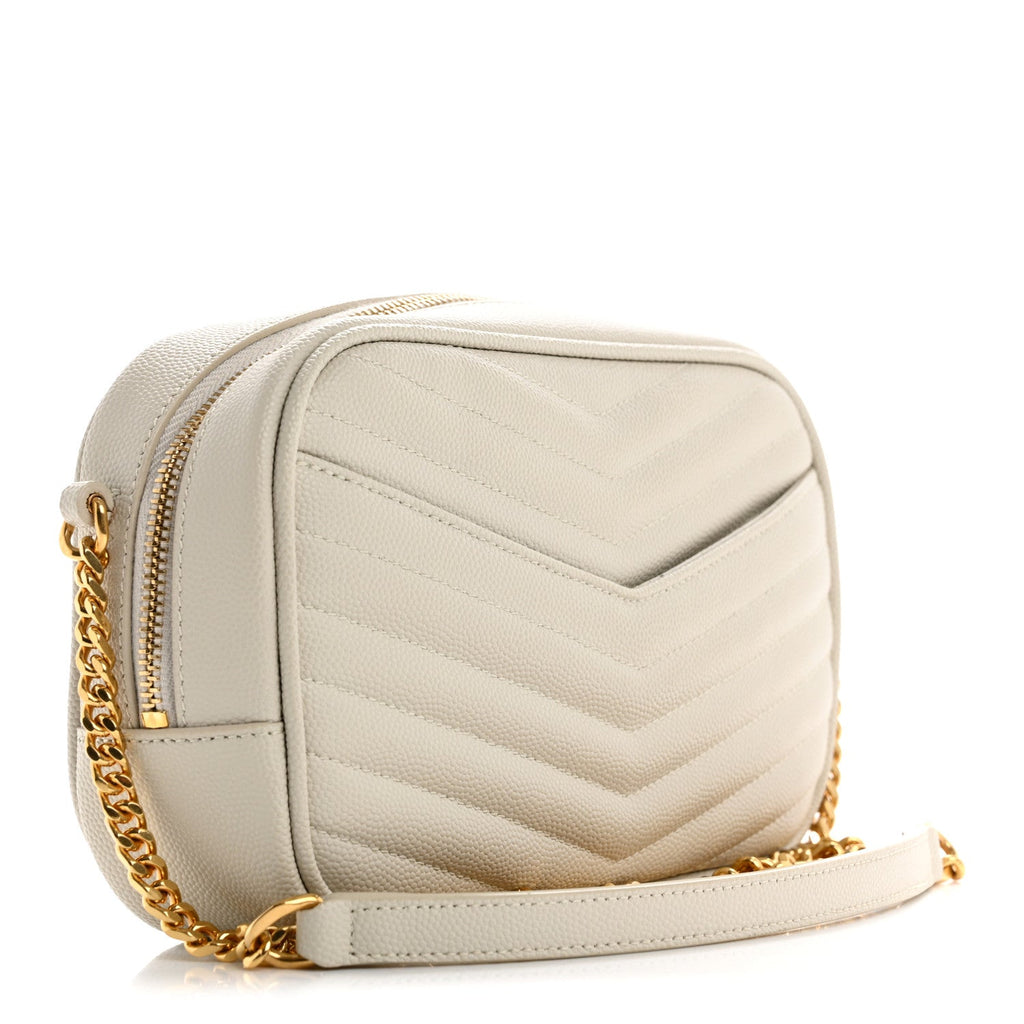 Grain De Poudre Matelasse Monogram Mini Lou Camera Bag Crema Soft