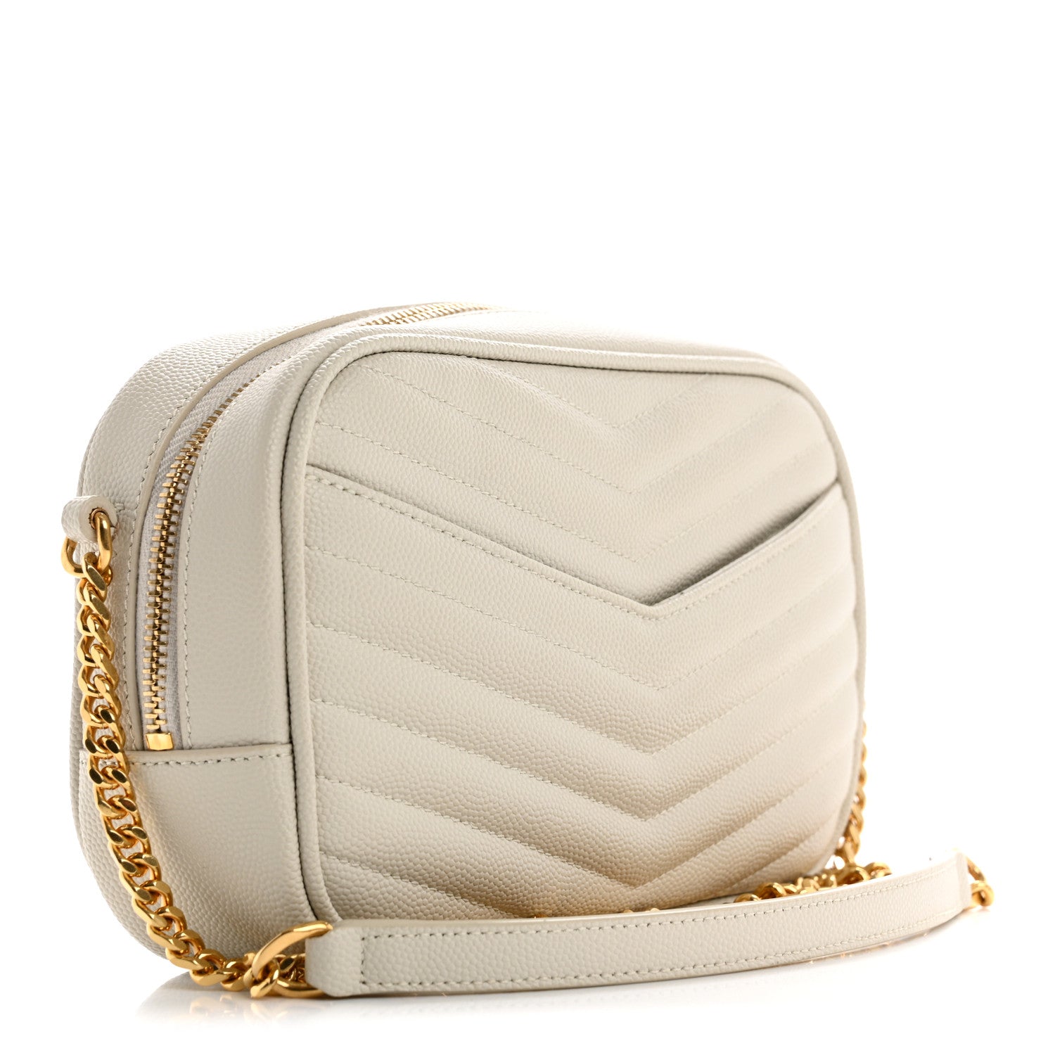 Grain De Poudre Matelasse Monogram Mini Lou Camera Bag Crema Soft