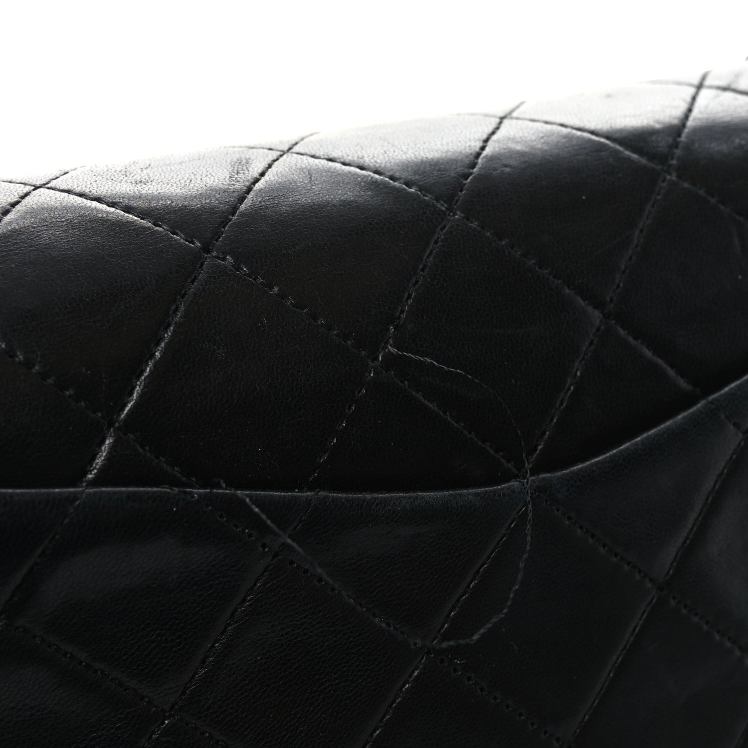 Lambskin Quilted Small Double Flap Black