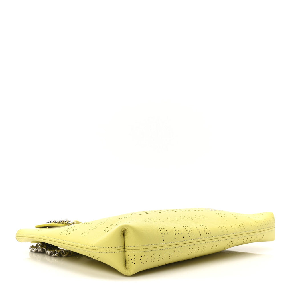 Calfskin Eyelets Clutch Yellow