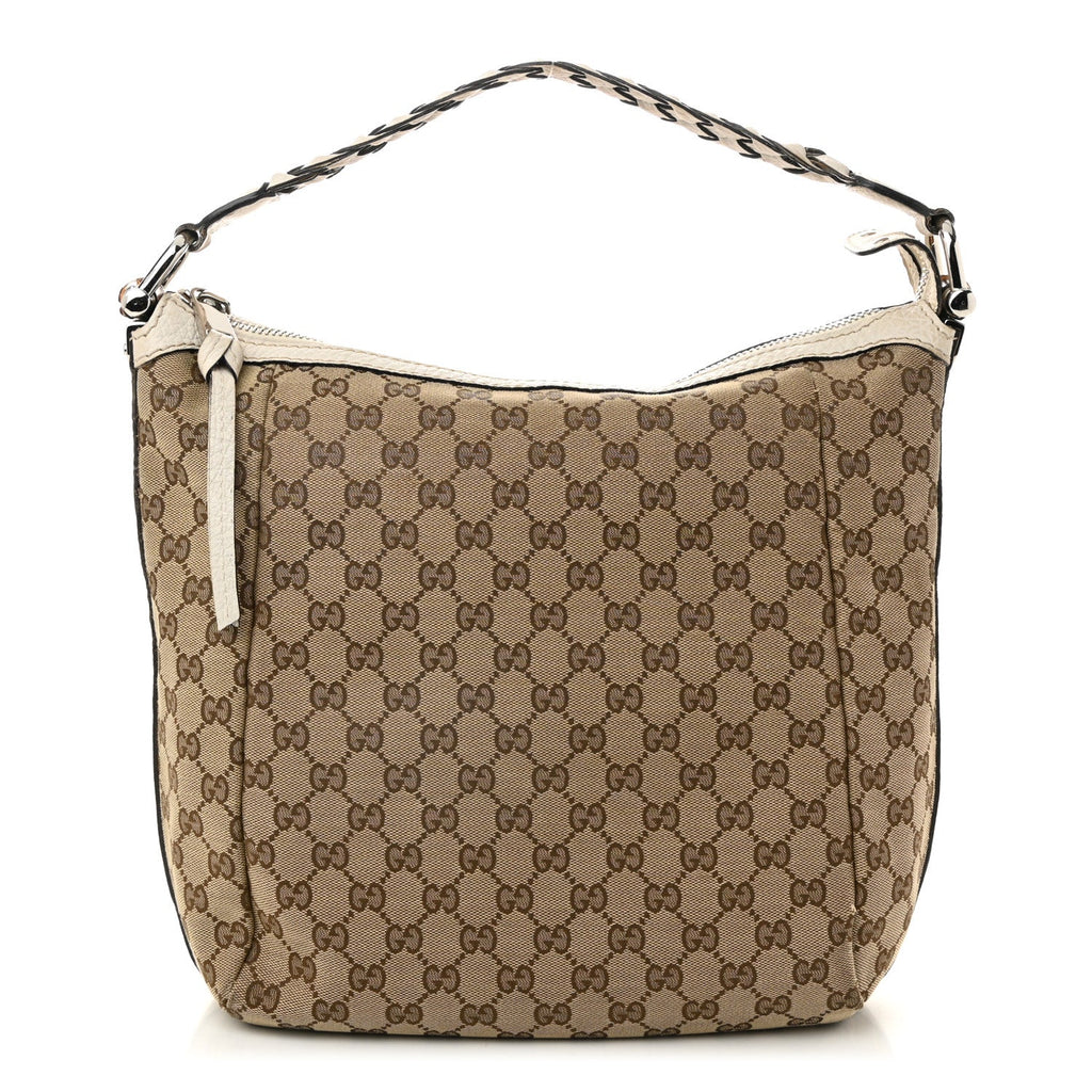 Monogram Bamboo Bar Medium Hobo Off White