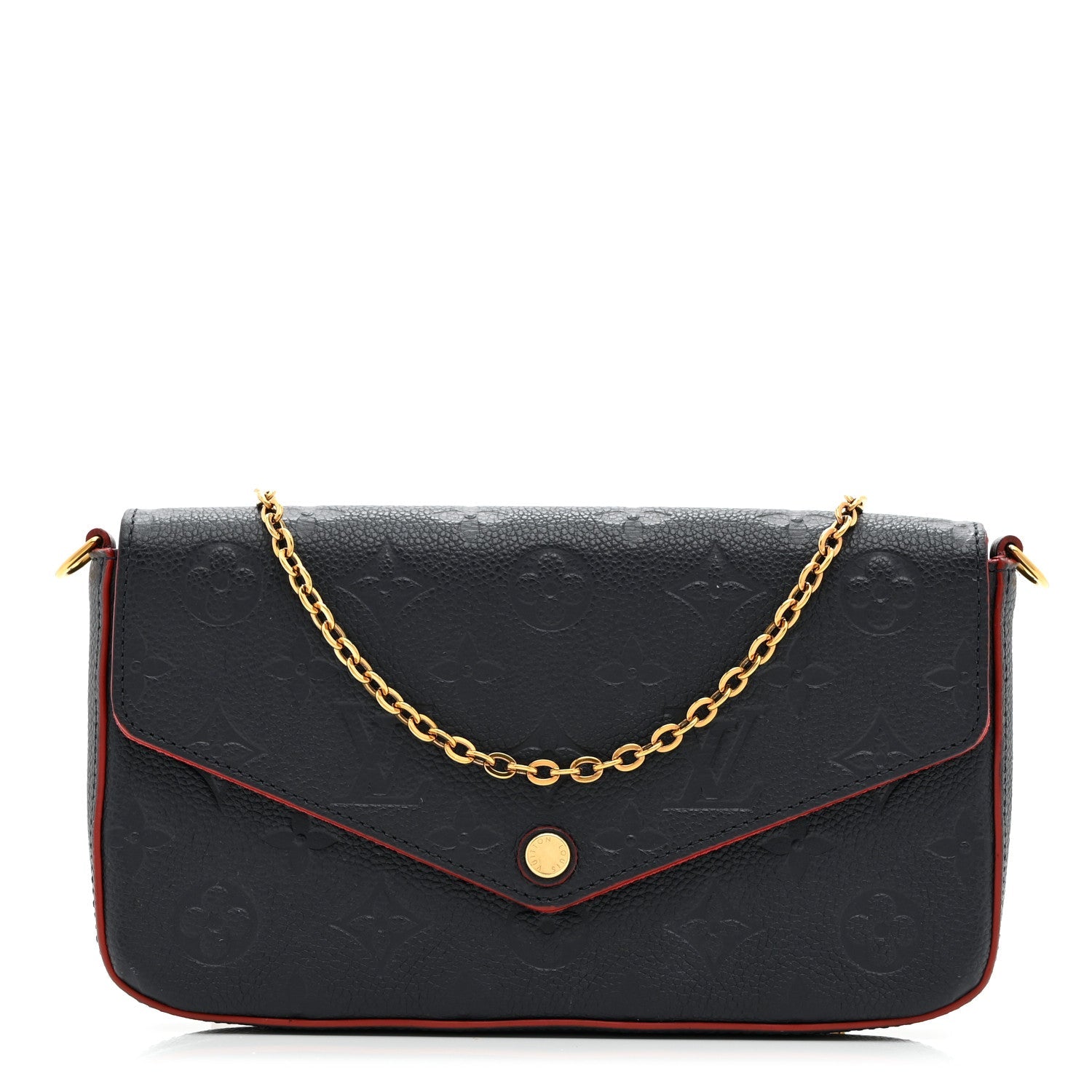 Empreinte Pochette Felicie Chain Wallet Marine Rouge
