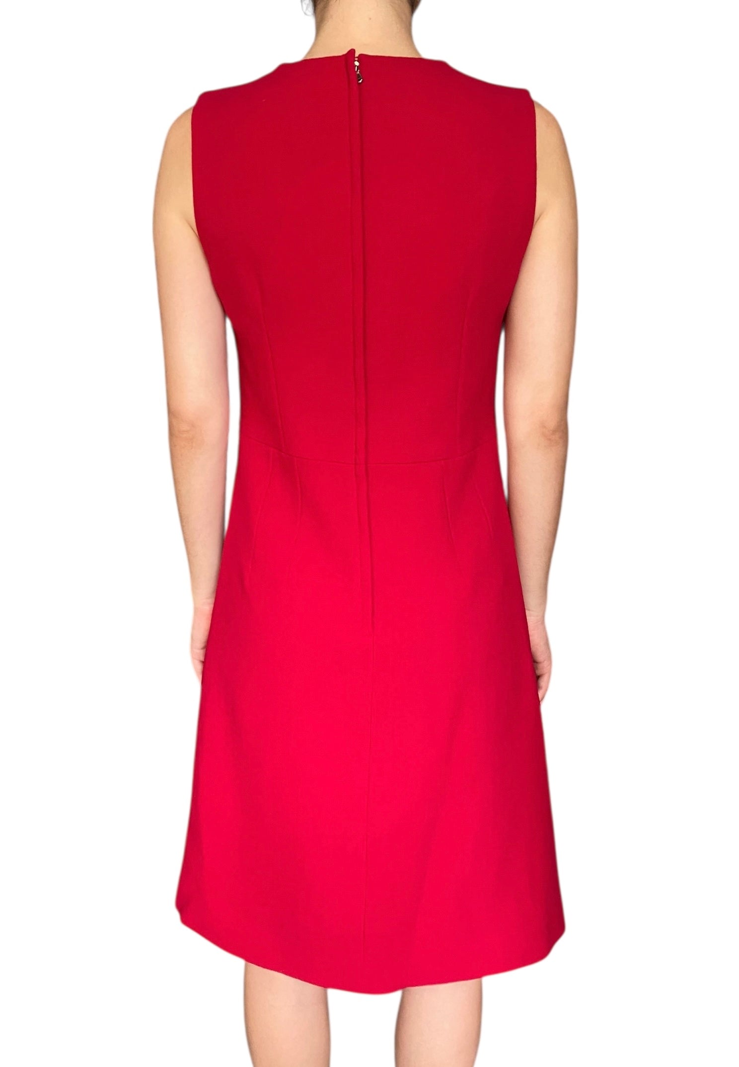 Dolce & Gabbana Red Wool Shift Dress - 44 / US 8
