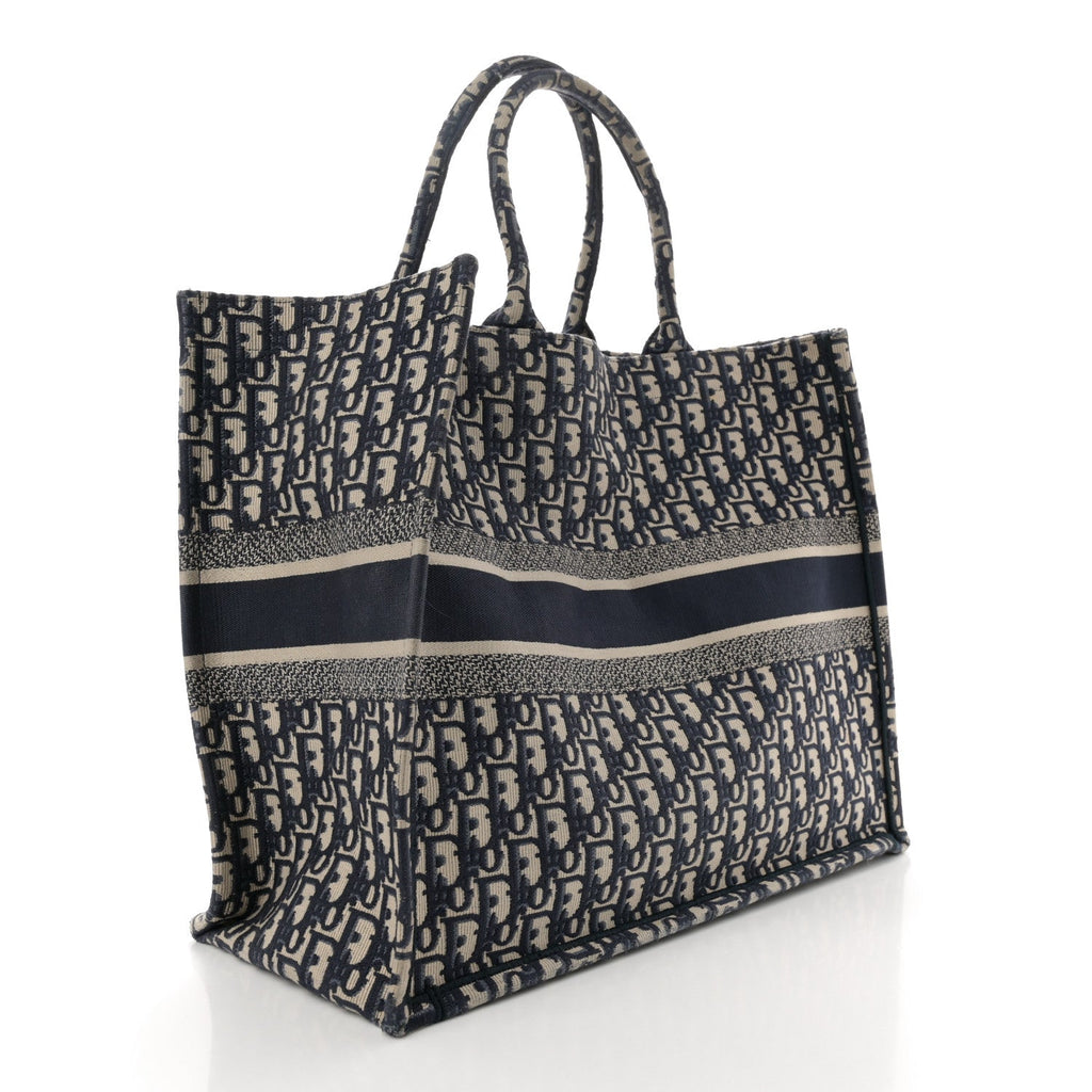 Oblique Large Book Tote Blue Multicolor