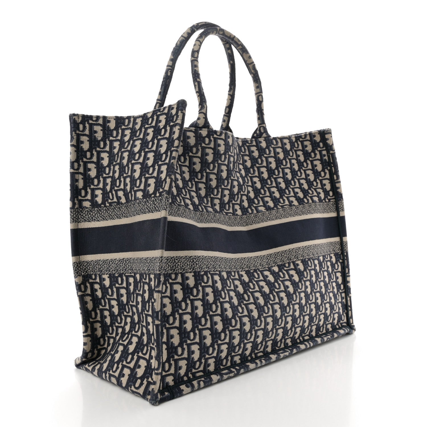 Oblique Large Book Tote Blue Multicolor