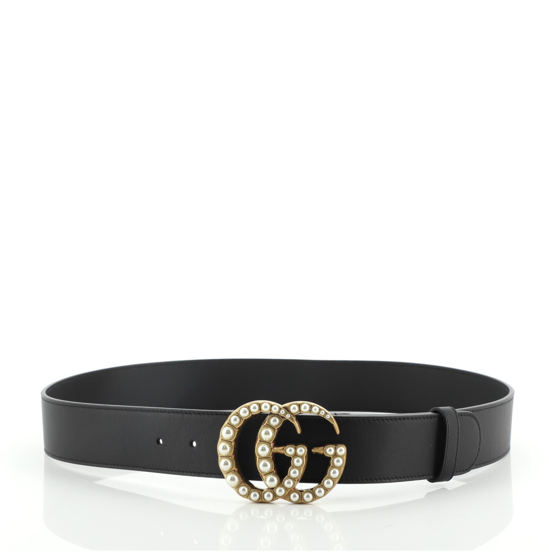 Pearly GG Marmont Belt Leather Wide 90