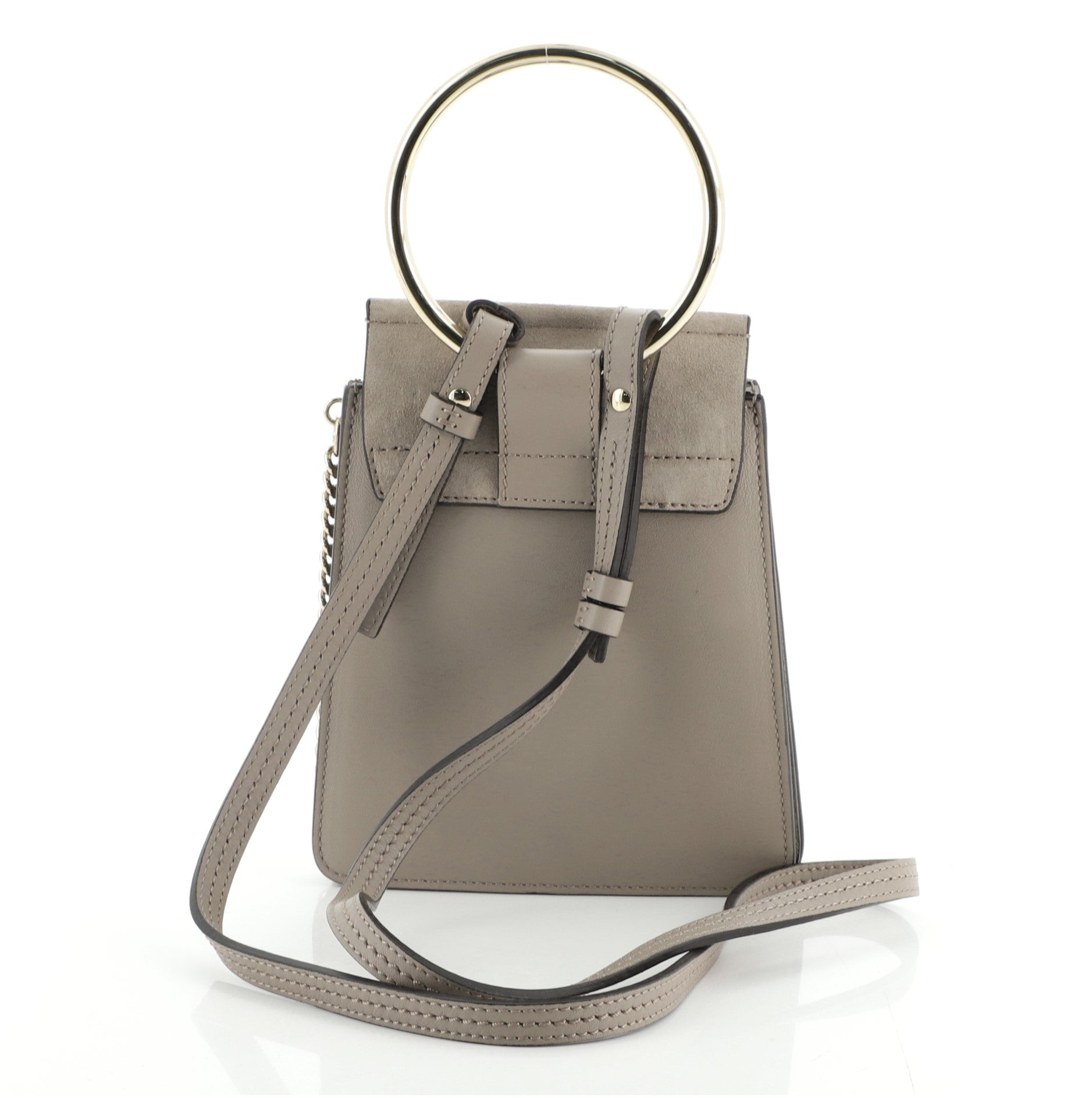 Faye Bracelet Crossbody Bag Leather and Suede Mini