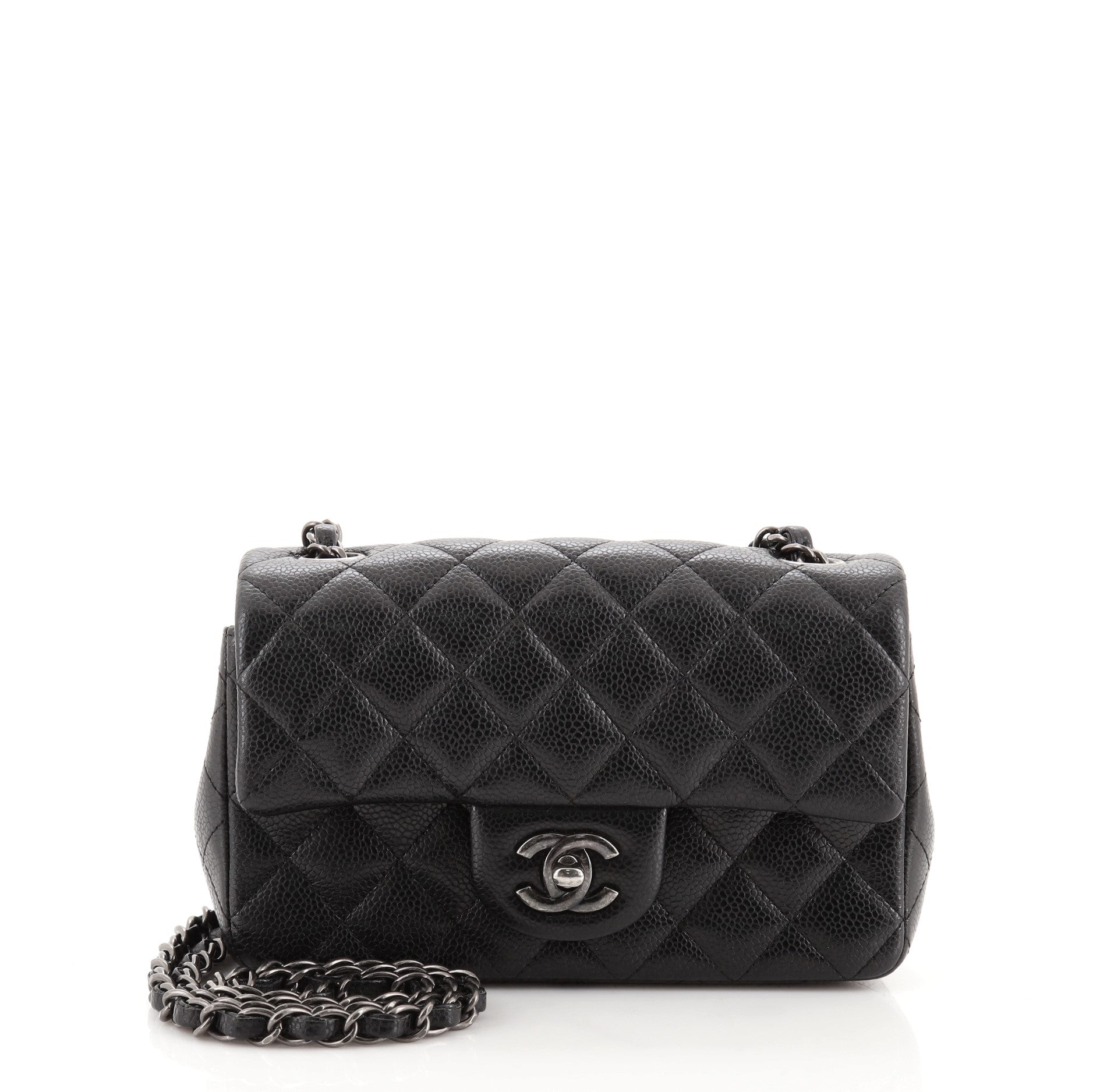 Classic Single Flap Bag Quilted Caviar Mini