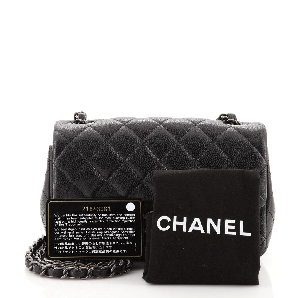 Classic Single Flap Bag Quilted Caviar Mini