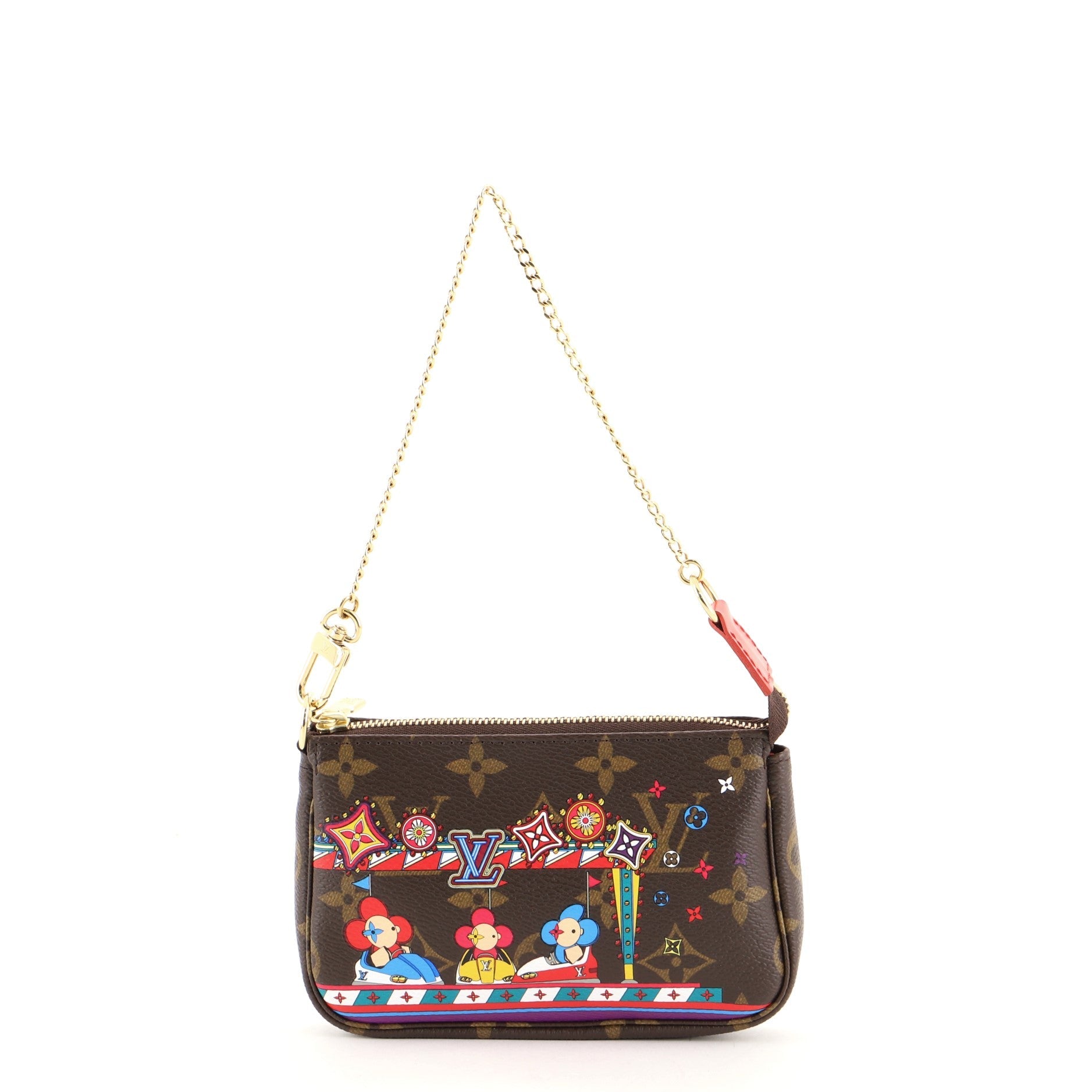 Pochette Accessoires Limited Edition Vivienne Xmas Monogram Canvas Mini