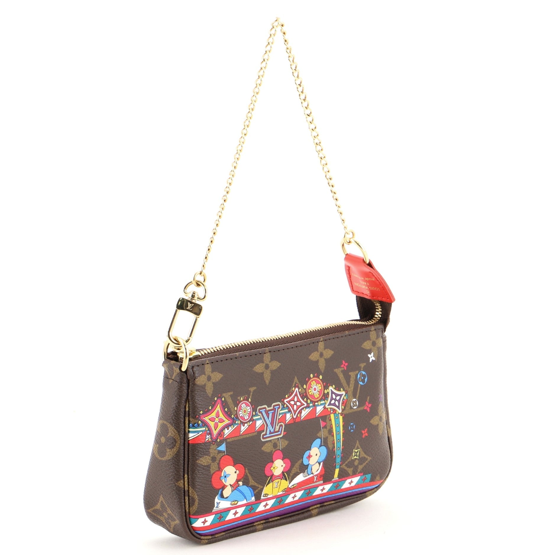 Pochette Accessoires Limited Edition Vivienne Xmas Monogram Canvas Mini