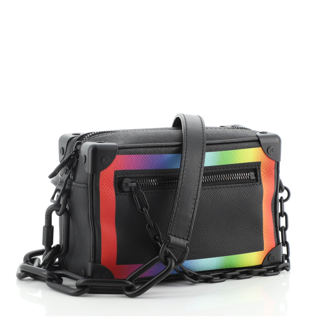 Soft Trunk Bag Rainbow Taiga Leather Mini